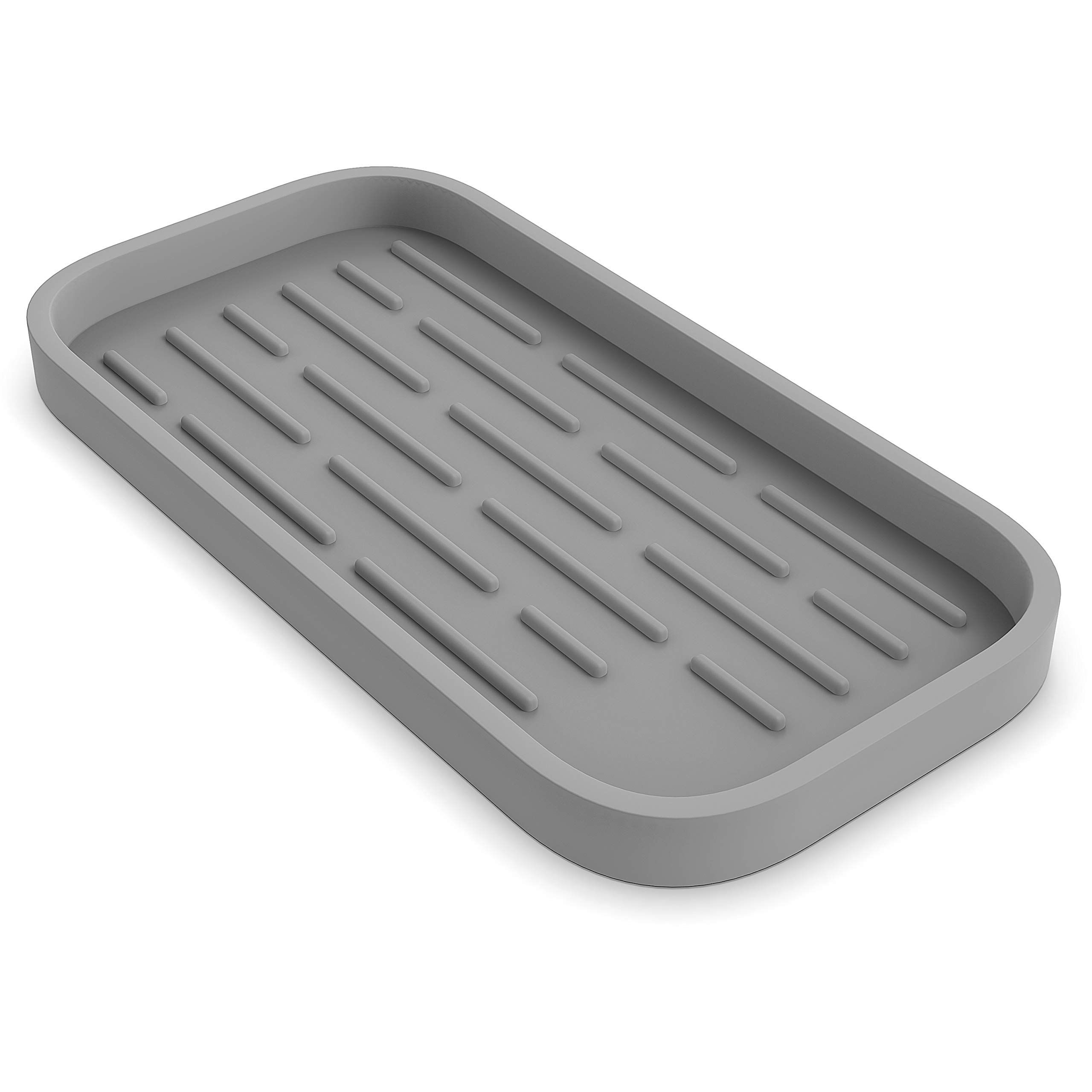 Silicone Sponge Holder, Tray for Soap and Sponge, Kitchen Sink Tray