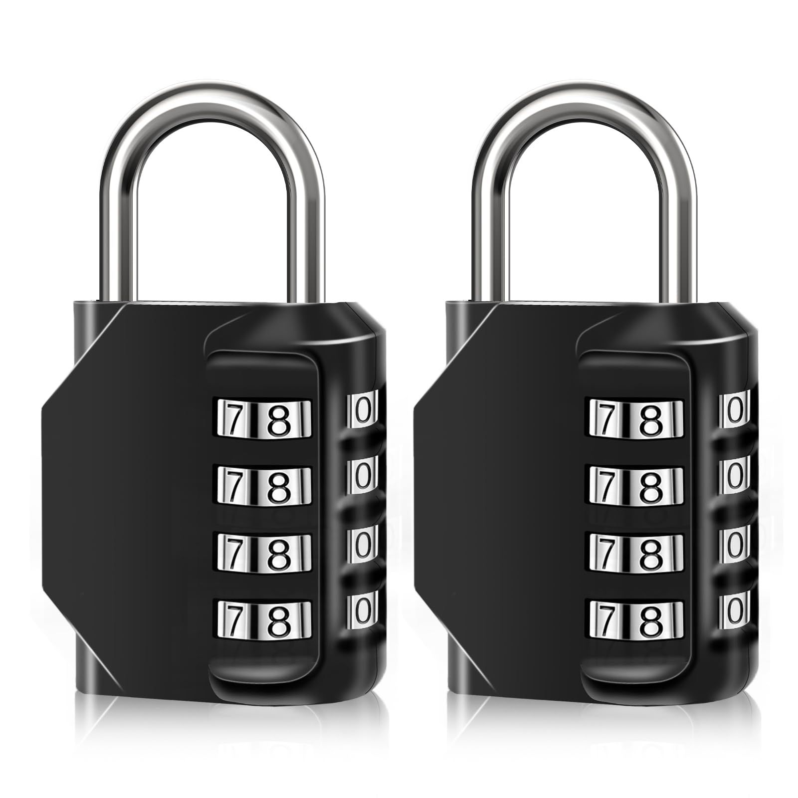 2PCS Combination Lock Waterproof 4 Digit Padlocks with Combination Code — image 1