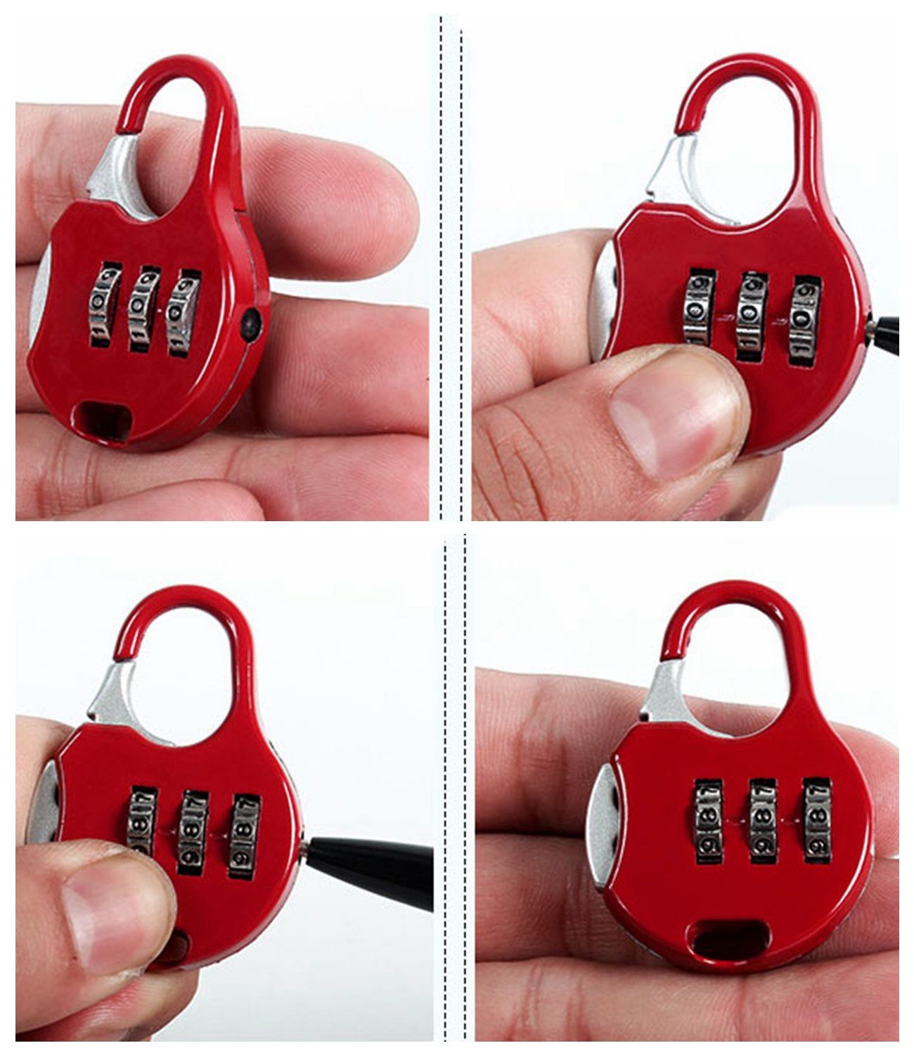 3 Digit Combinations Padlock The Safe Cipher Lock Resettable Code Lock view 4