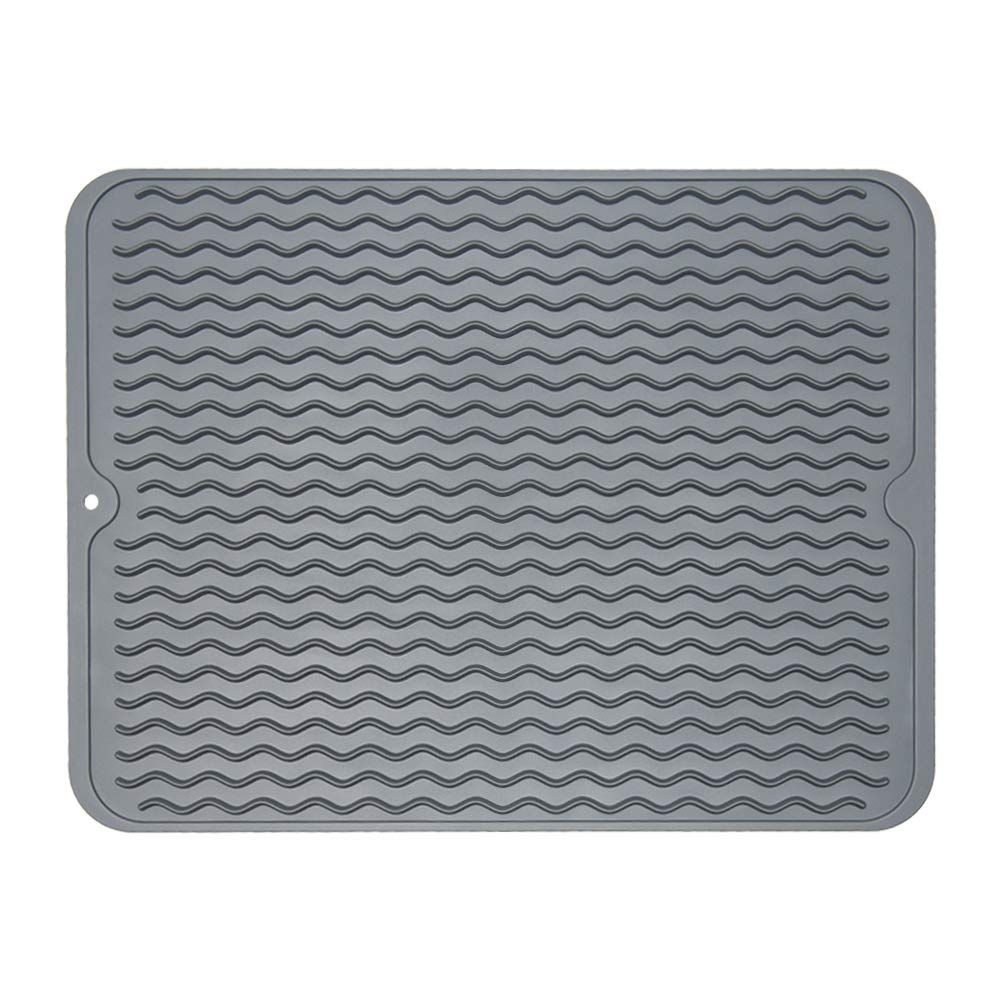 Silicone Dish Drying Mat for Kitchen Counter Large - Multi Usage Eco Friendly