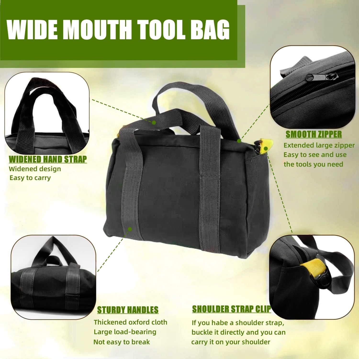 12 Inch Wide Mouth Tool Bag view 5