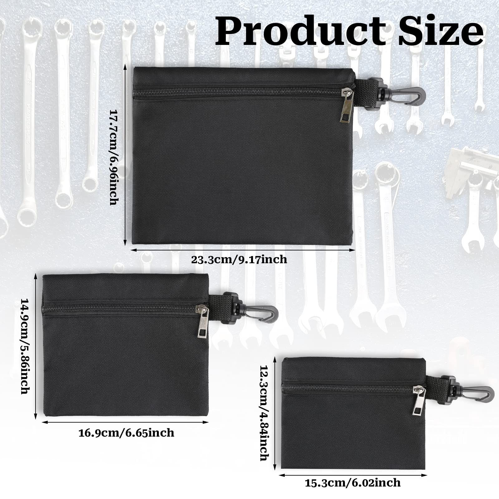 3 Pack Multipurpose Small Tool Bags Canvas Tool Bags Heavy Duty Tool Pouch view 2
