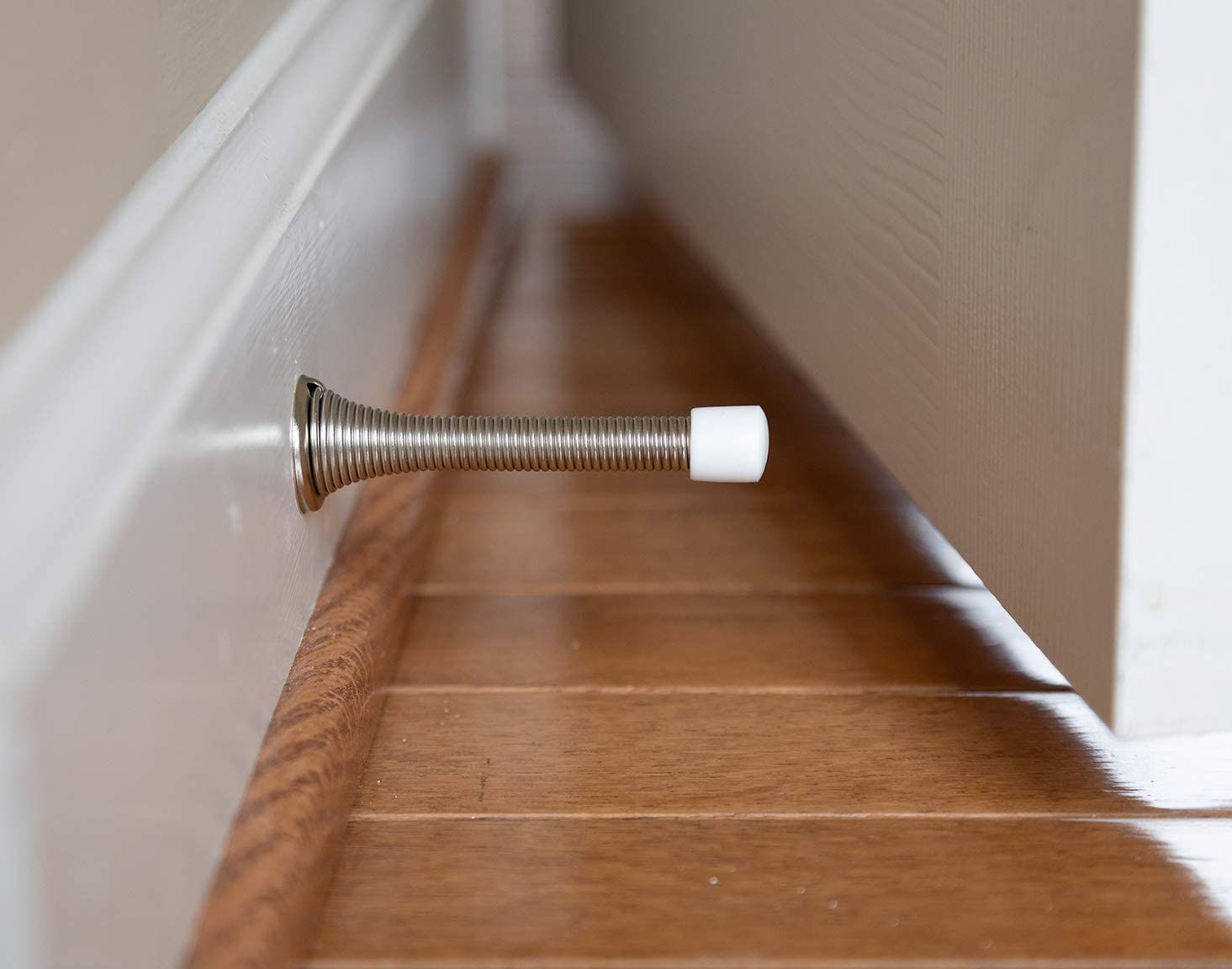 12 Pack Spring Door Stops 3 1/4" Flexible Heavy Duty Spring Door Stopper with view 4