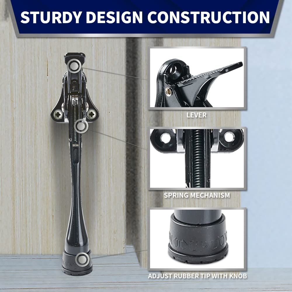 Kickdown Door Stopper, 6-Inch Commercial Heavy Duty Door Stop Holder Kick Door view 2