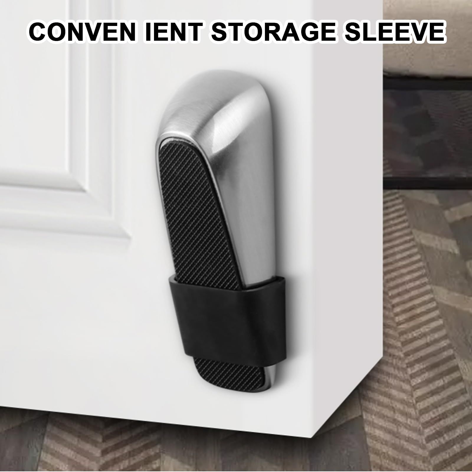 （2Pack）Strongest Door Stoppers Heavy Duty Door Stop Wedge Doorstop Quality view 3