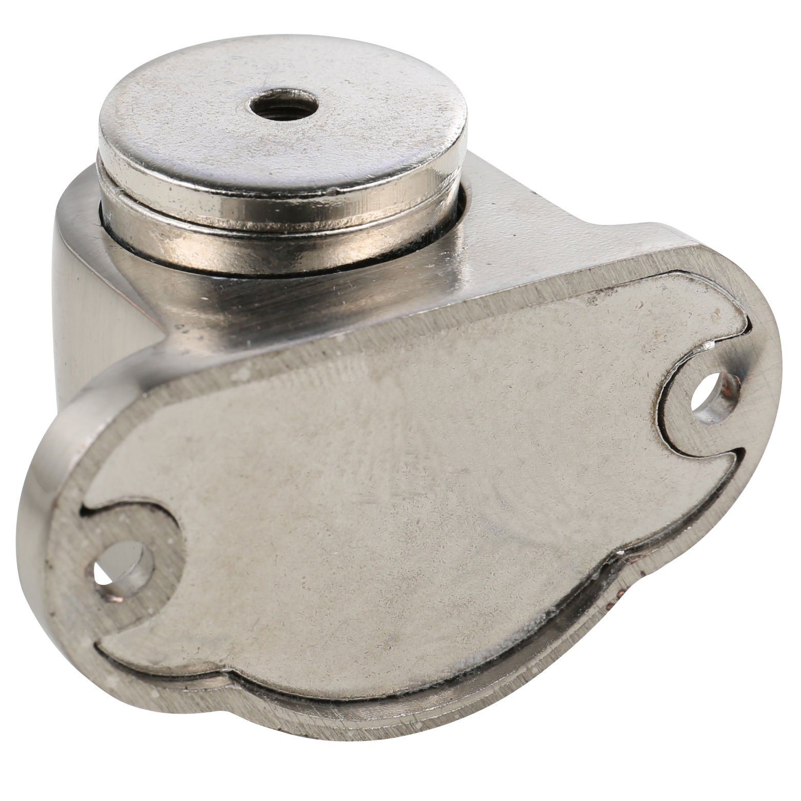 Alloy Magnetic Door Stopper Brushed Finish with Round Catch Floor Mounted view 4