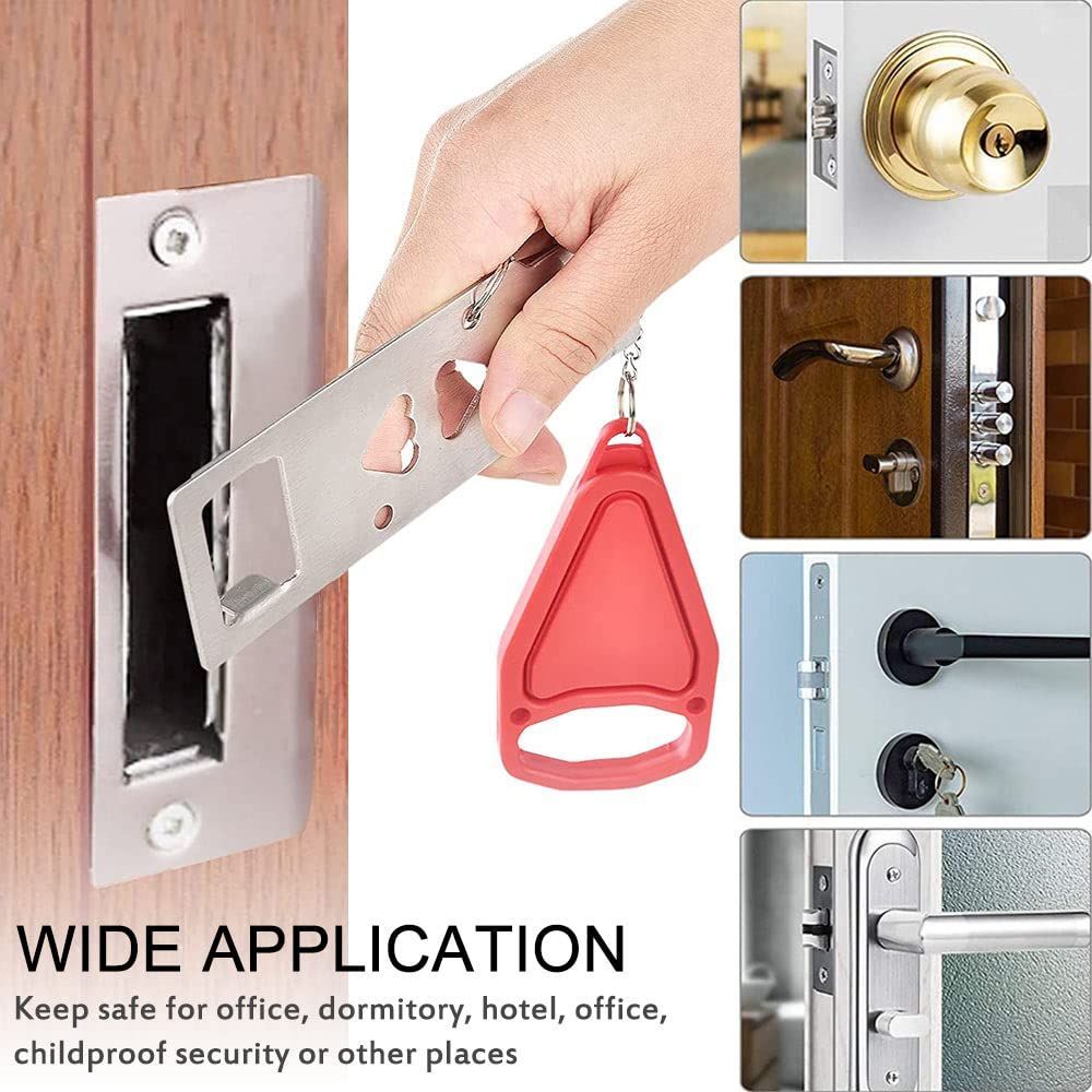 Portable Door Lock, Strong Multi Size Hotel Door Lock, Travel Door Stopper view 3