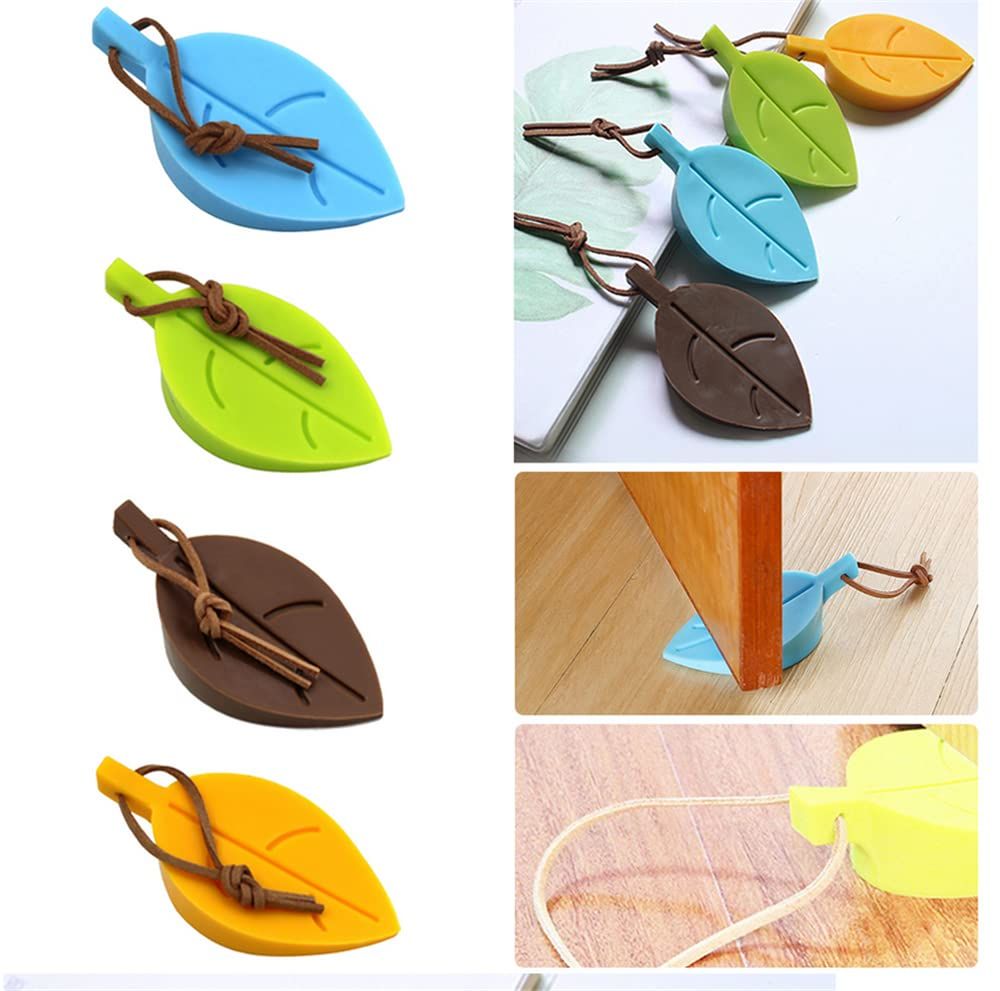 Colorful Silicone Leaves Door Stopper view 3
