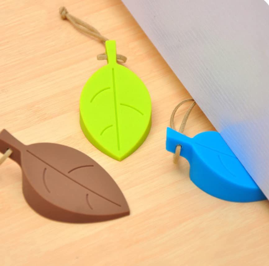 Colorful Silicone Leaves Door Stopper view 4
