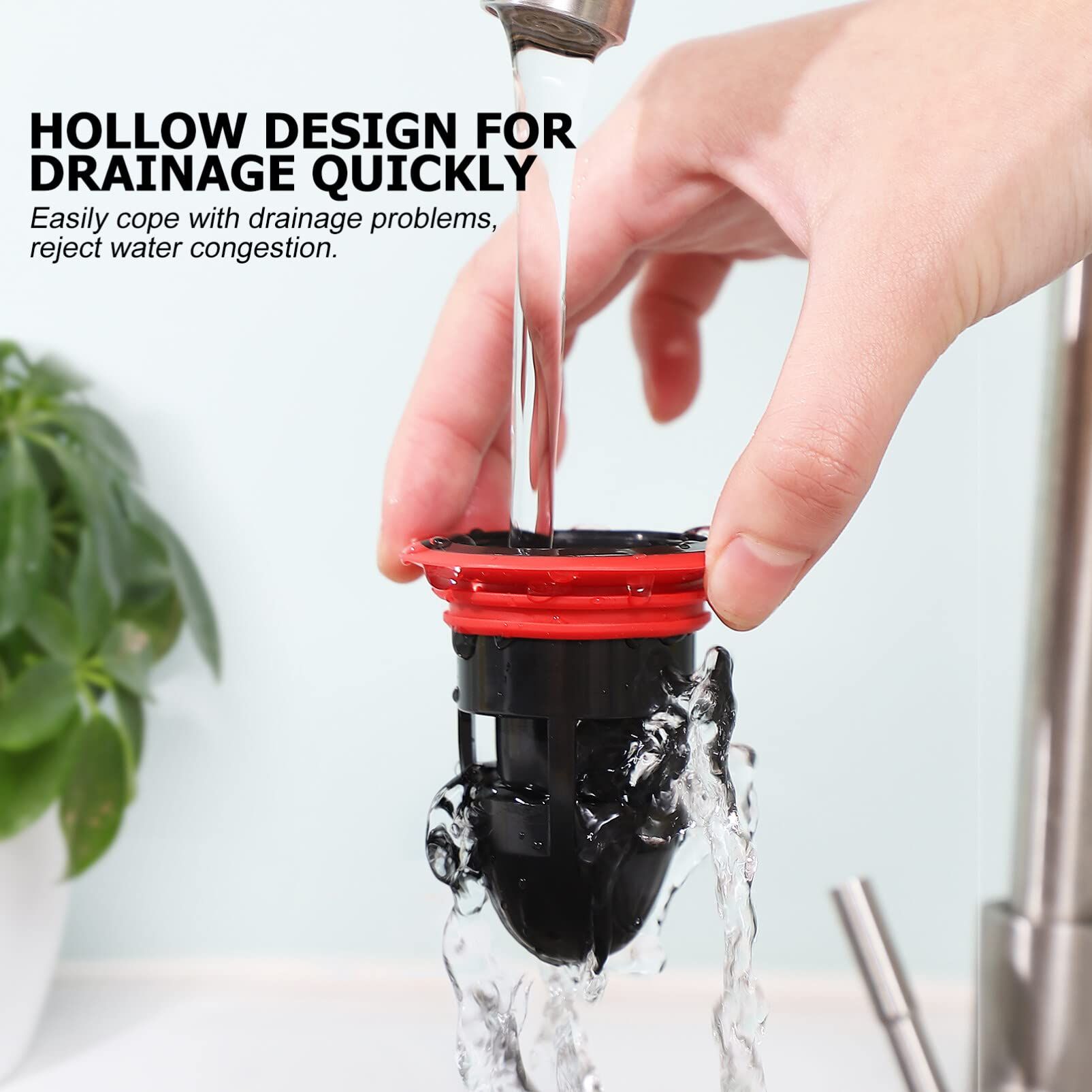 2pcs Shower Floor Drain Backflow Preventer view 3