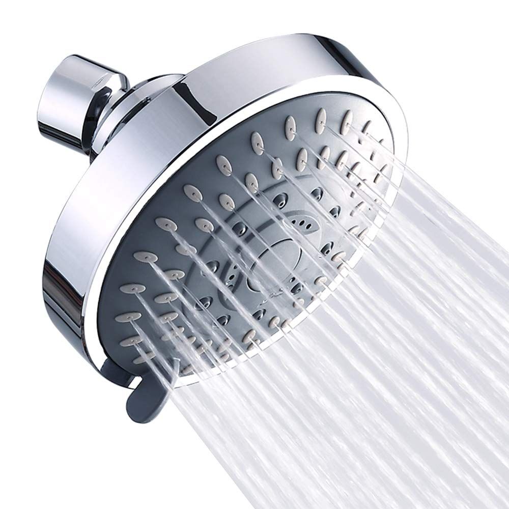 Shower Head High Pressure Rain Fixed Showerhead 5-Setting with Adjustable