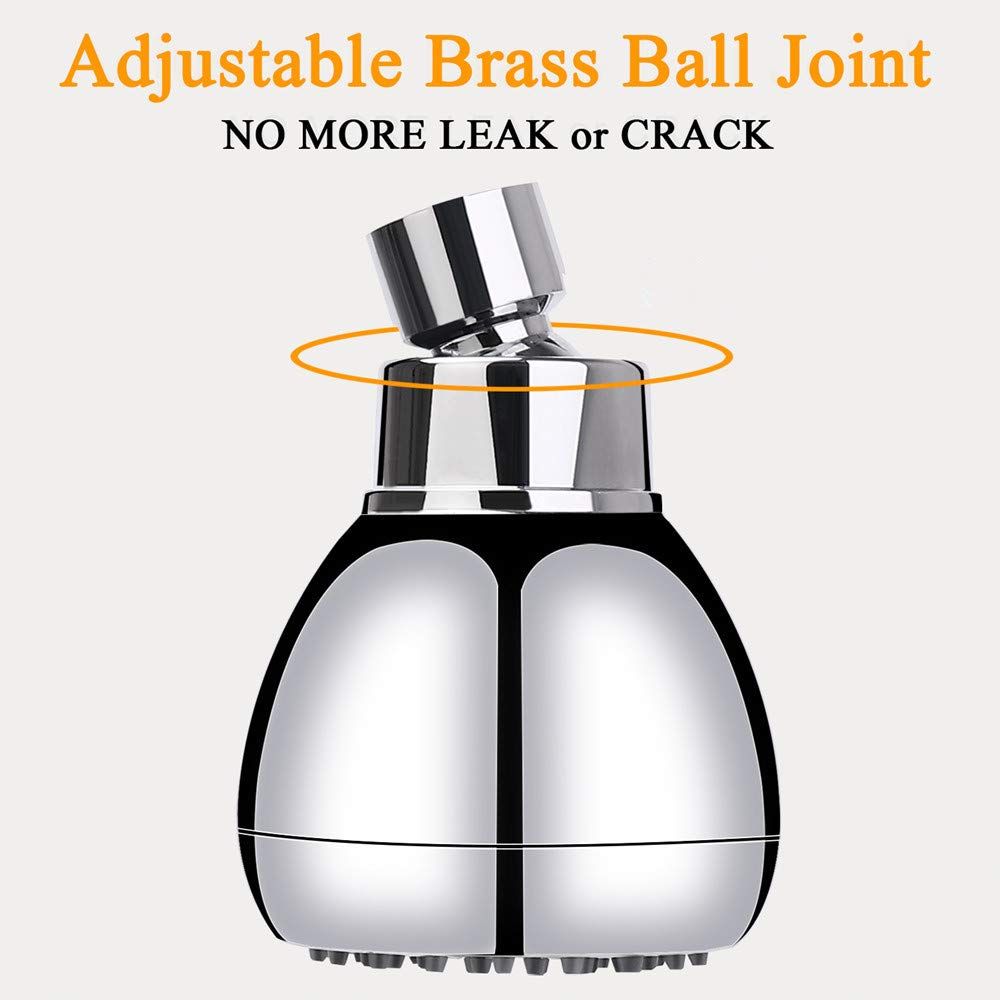 High Pressure Shower Head 3 Inches Anti-clog Anti-leak Fixed Showerhead Chrome view 2