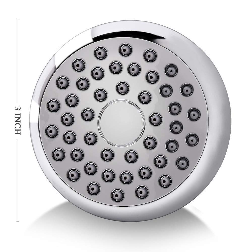 High Pressure Shower Head 3 Inches Anti-clog Anti-leak Fixed Showerhead Chrome view 5