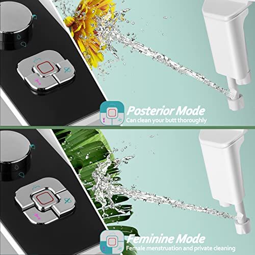 Non-Electric Cold Water Bidet Toilet Seat Attachment with Pressure Controls view 2