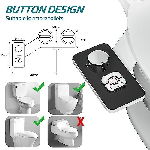 Non-Electric Cold Water Bidet Toilet Seat Attachment with Pressure Controls view 5