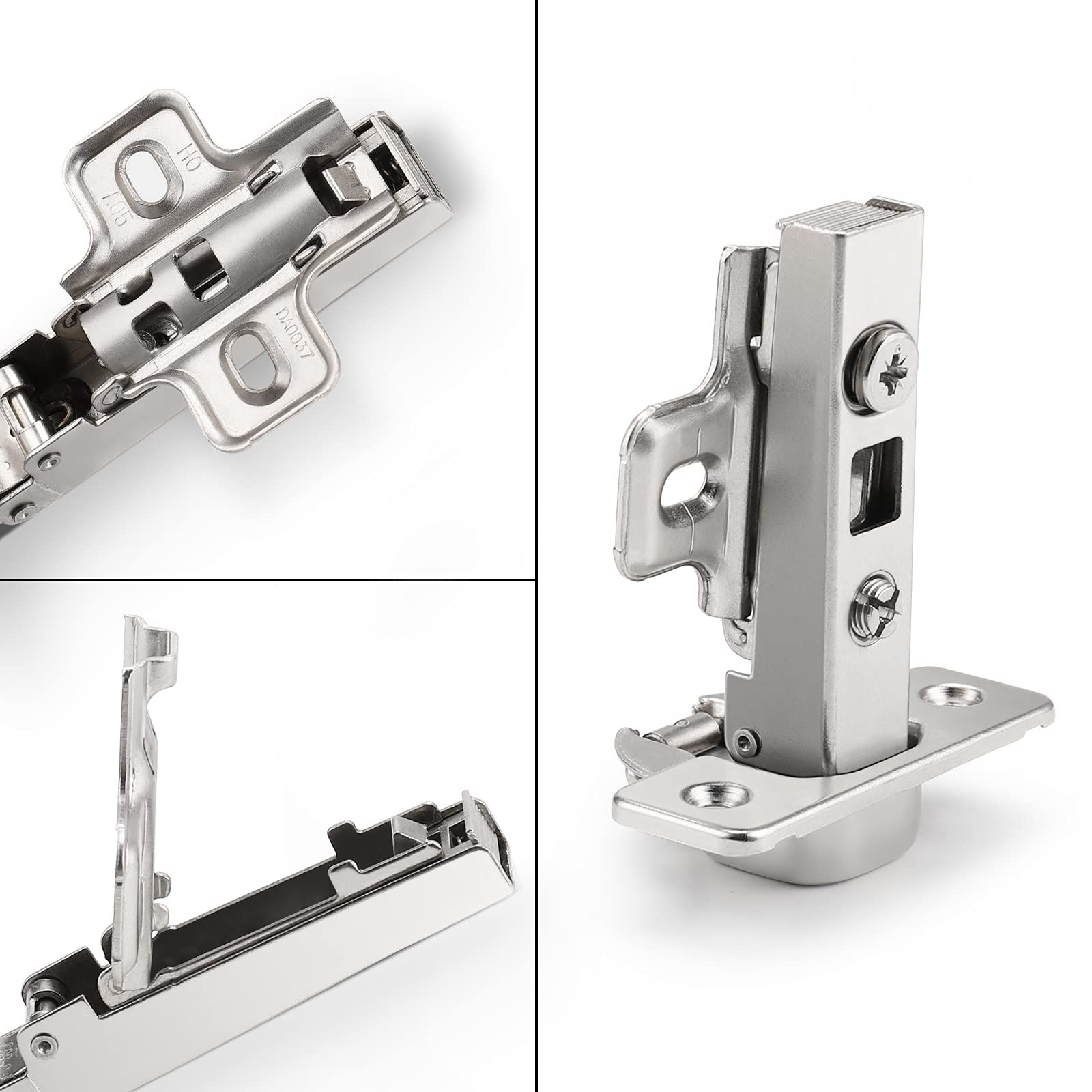 Clip On Full Overlay Frameless Furniture Cabinet Door Concealed Hinges view 3