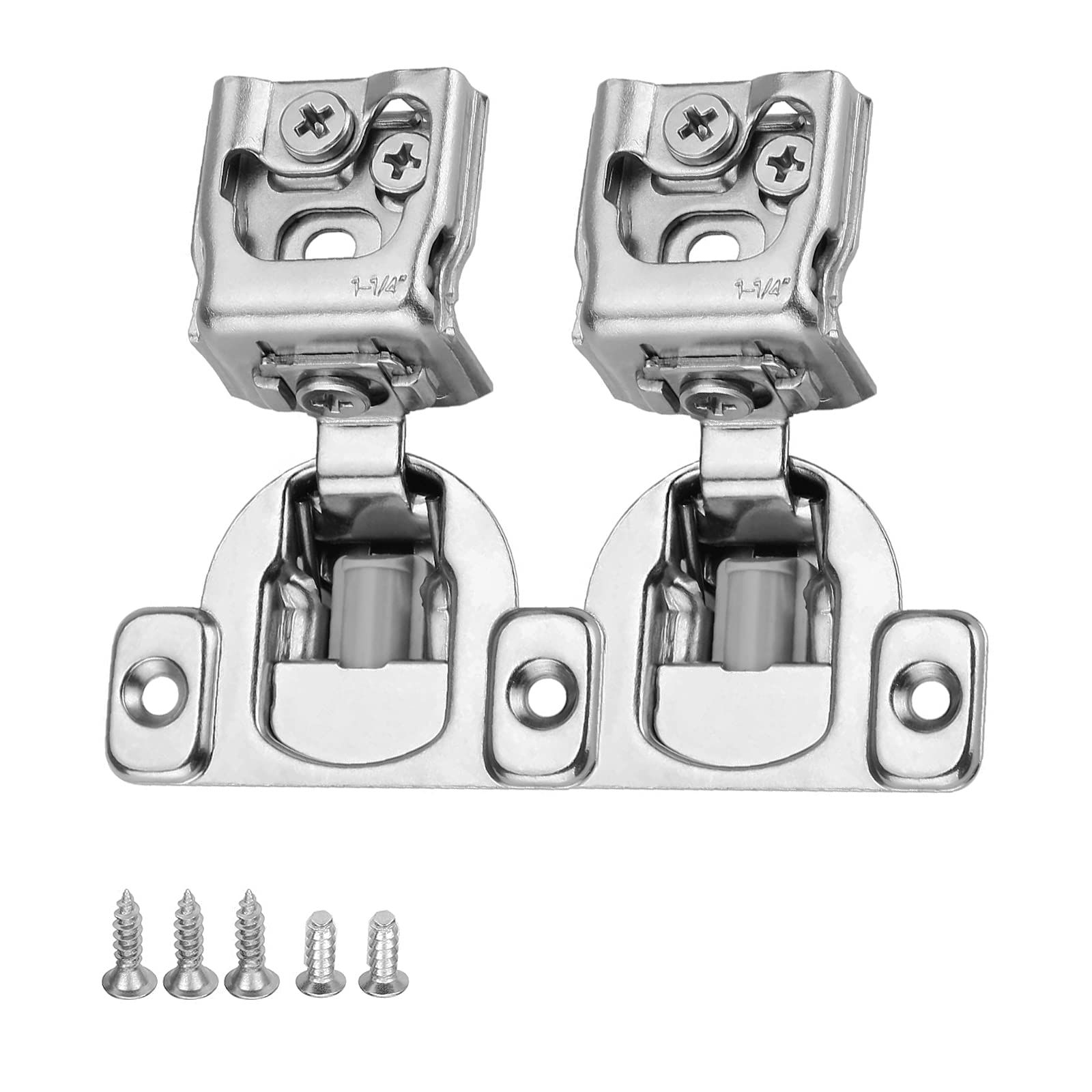 20 Pack Kitchen Cabinet Hinges Soft Close Cabinet Hinges Brushed Nickel