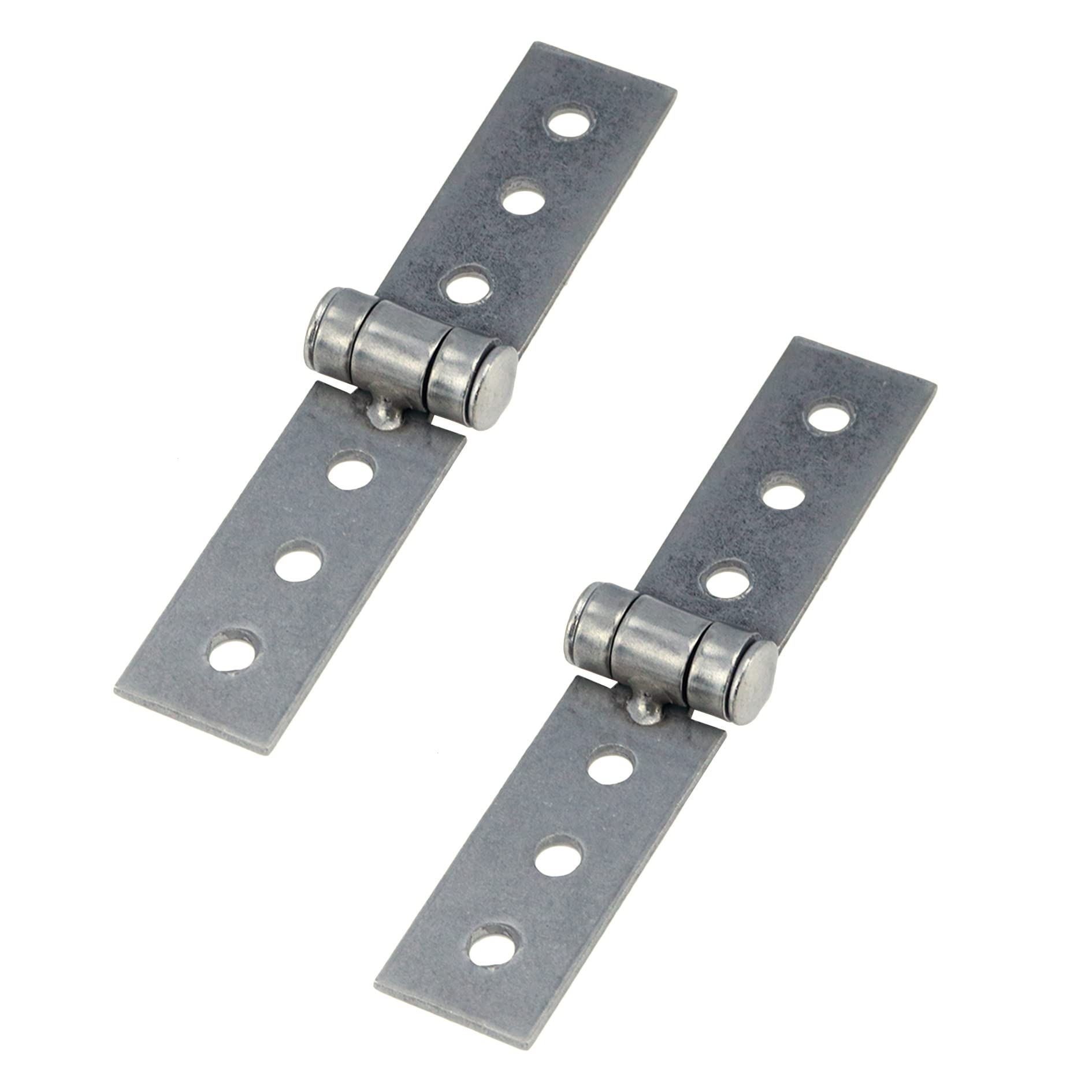 2Pcs 3 inch Silver Folding Butt Hinges Stainless Steel Furniture Door Window