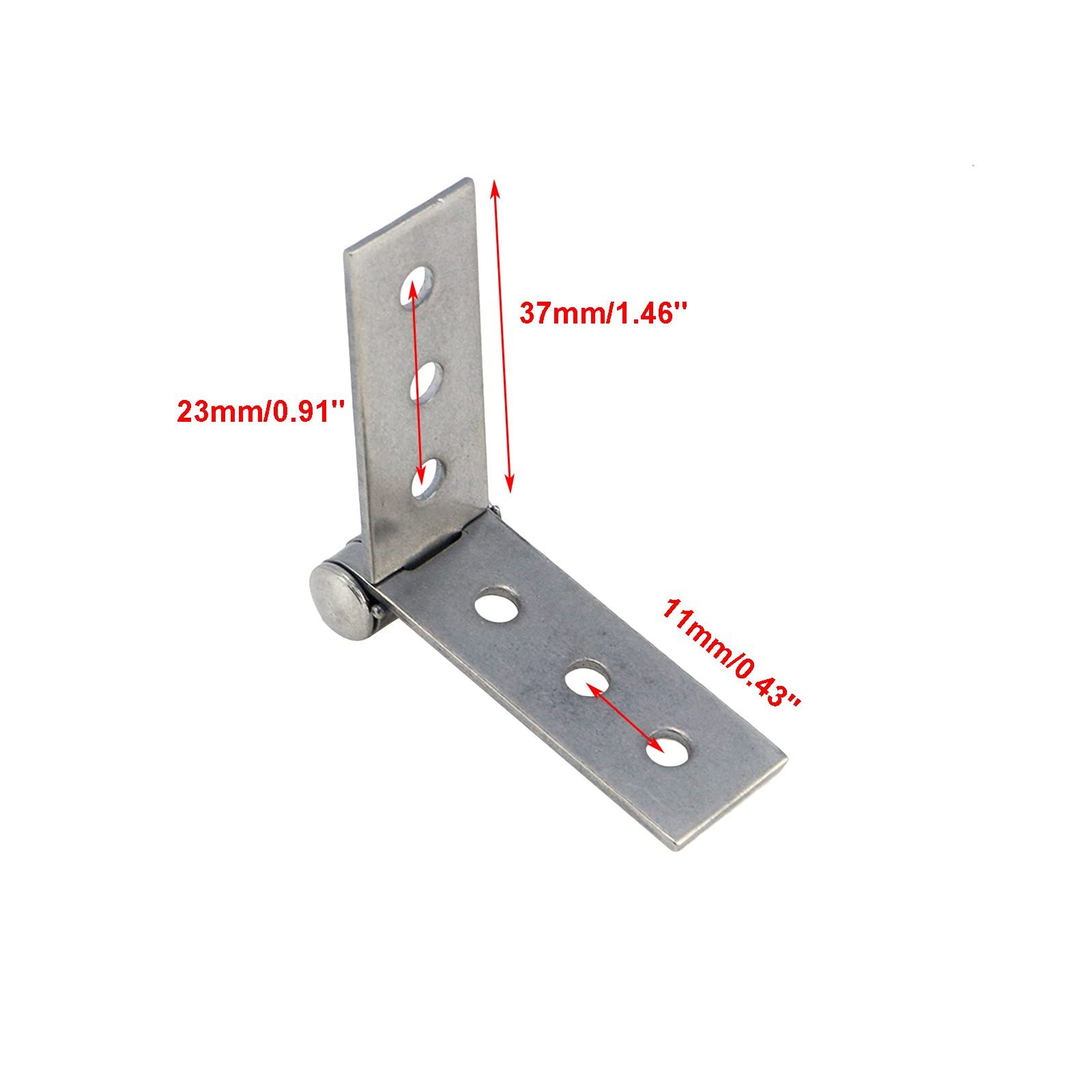 2Pcs 3 inch Silver Folding Butt Hinges Stainless Steel Furniture Door Window view 5