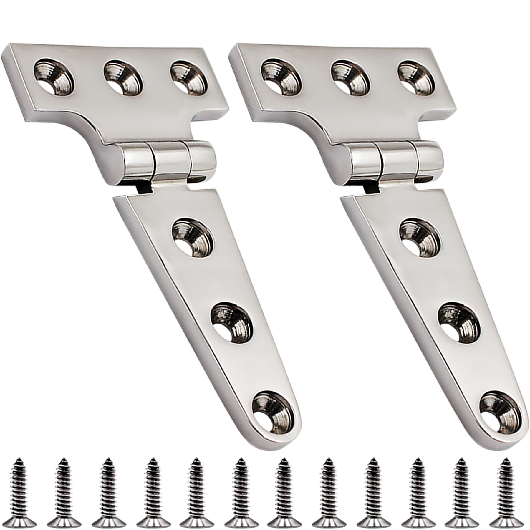 316 Stainless Steel T Hinges Marine Grade 4'' x 2" Heavy Duty Boat Hatch Hinge