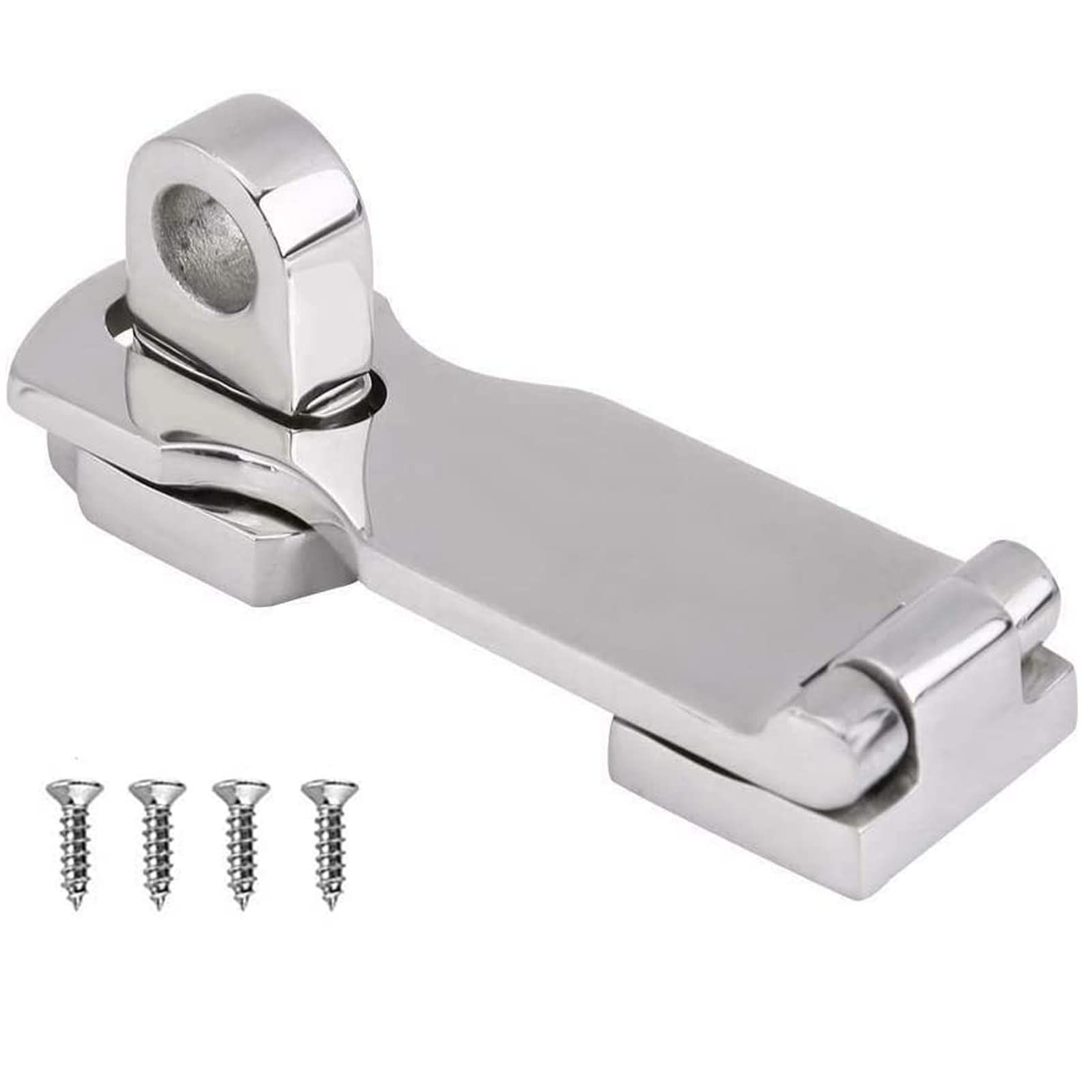 MARINE Grade Stainless Steel 3" Heavy Duty Door Hasp with Turning Padlock Eye