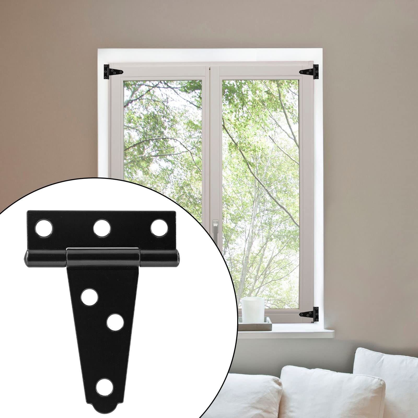 6Pack 2 Inch Black T-Strap Shed Hinge view 4