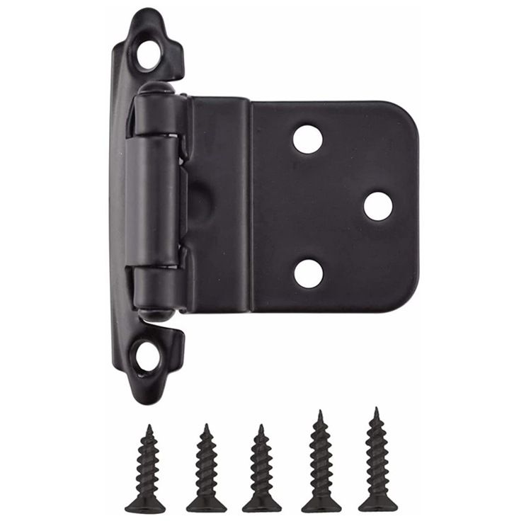10Pack 5Pairs 3/8inch Inset Cabinet Door Hinges Kitchen Cabinet Hinges Black