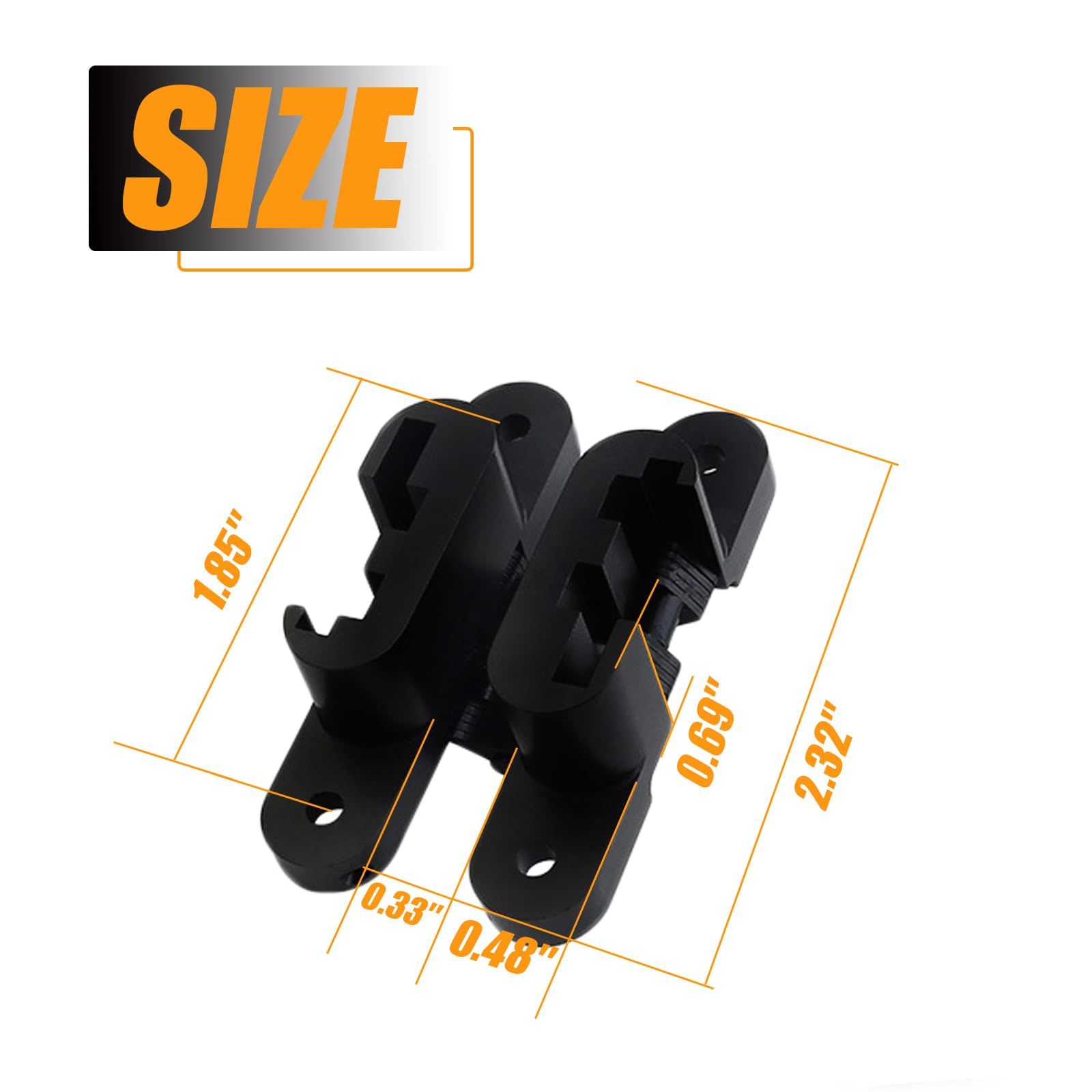 (1 Pair) Hidden gate Hinge Stainless Steel Invisible Door Hinges Concealed view 5