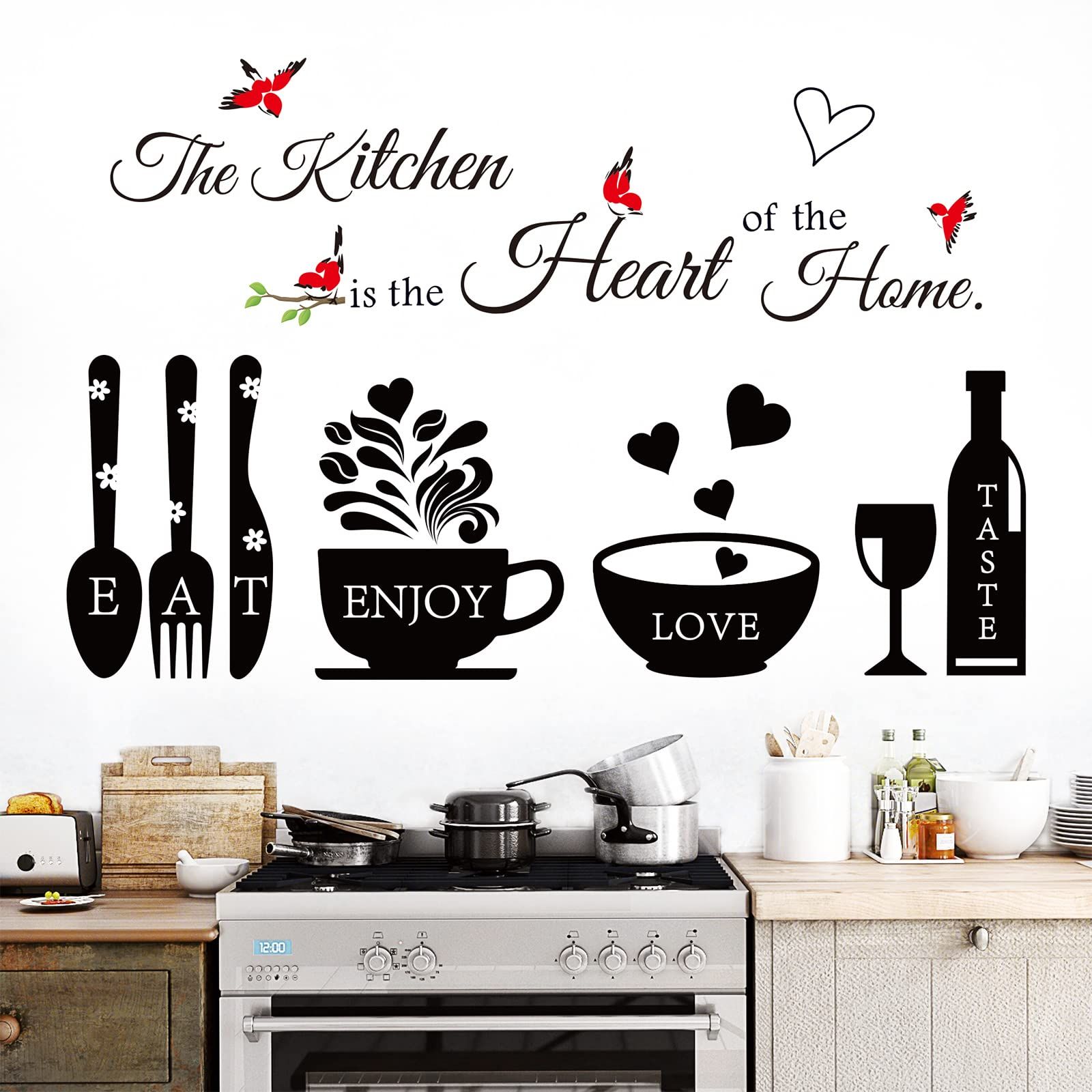 Wall Stickers Kitchen Dining Room Wall Decals Wall Art Kitchen Utensil view 5