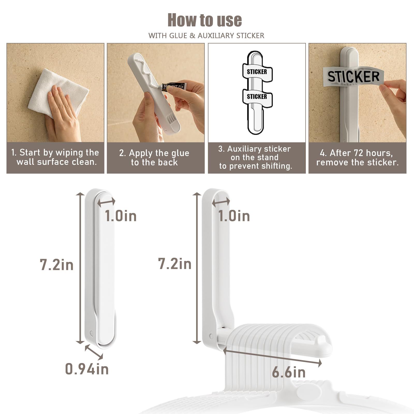 2Pack Foldable Hanger Organizer Stacker view 2