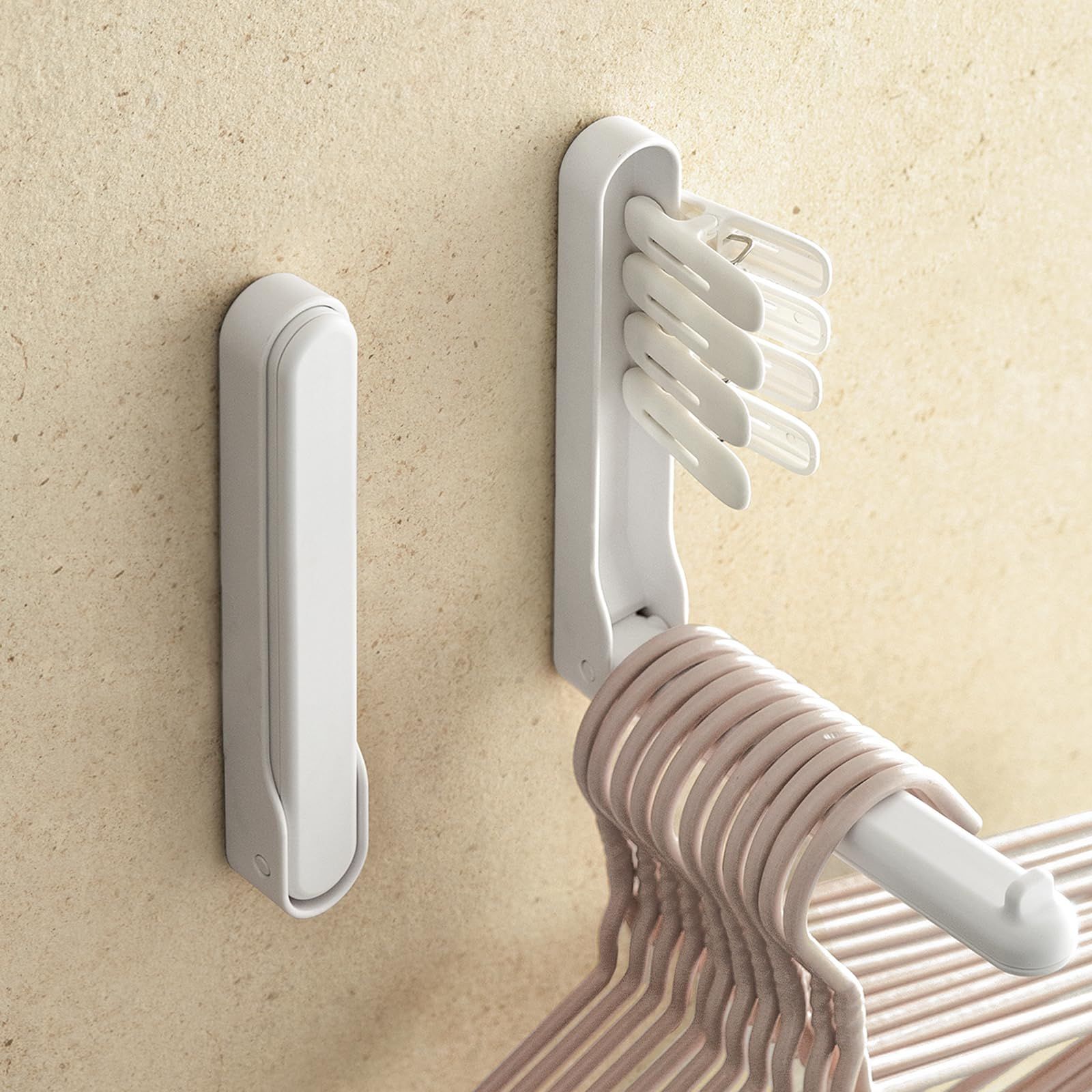 2Pack Foldable Hanger Organizer Stacker view 3
