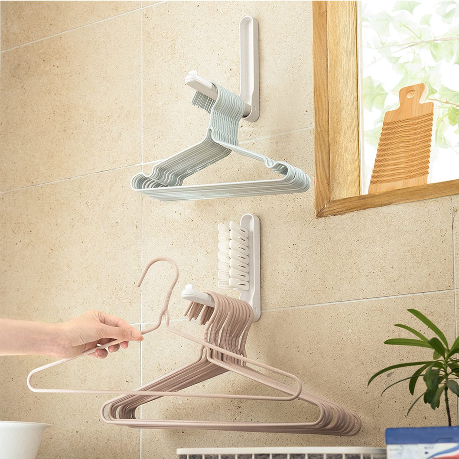 2Pack Foldable Hanger Organizer Stacker view 5