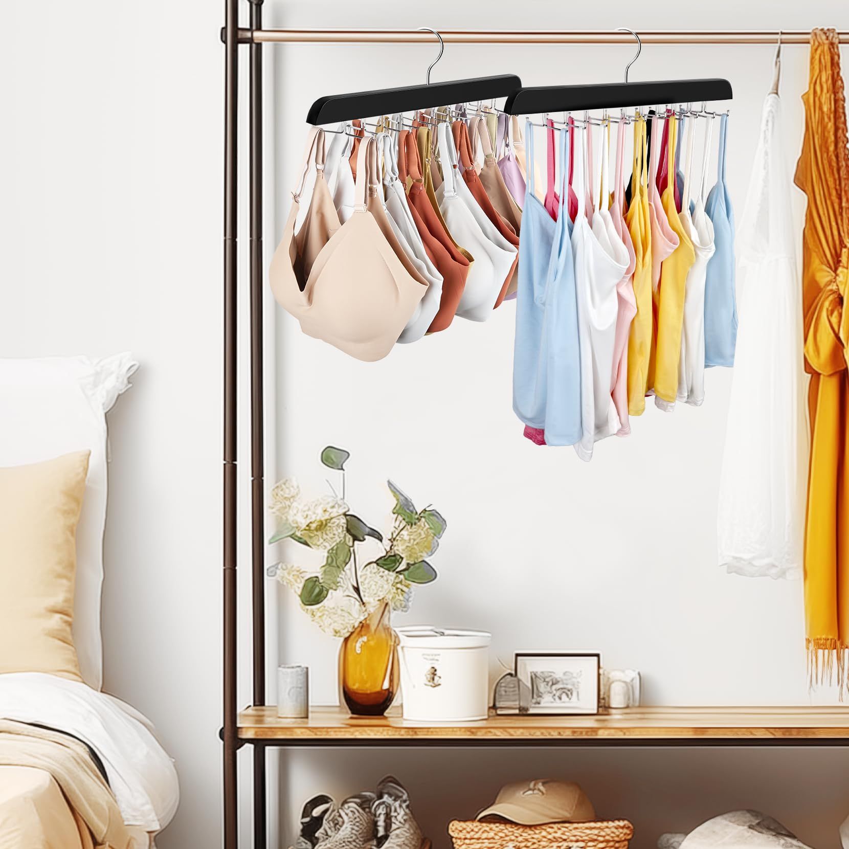 Tank Top Hanger with 20 Foldable Metal Hooks view 5