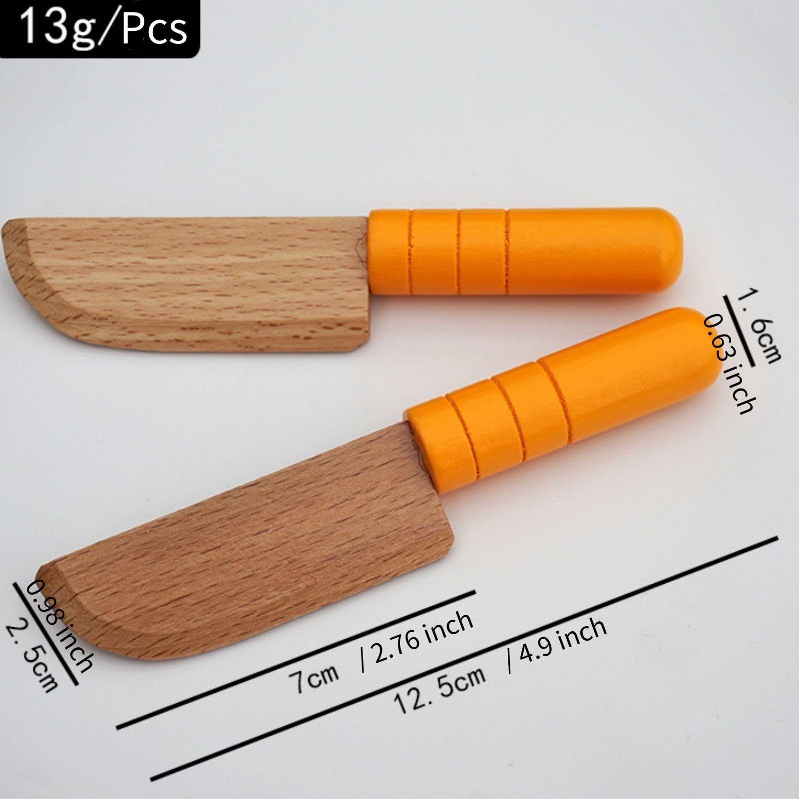 3 Pieces Wooden Kids Knife Toddler Knife for Chopping Kids Knifes for Cooking view 3
