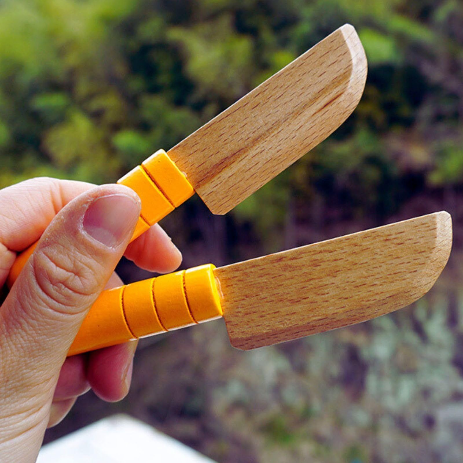 3 Pieces Wooden Kids Knife Toddler Knife for Chopping Kids Knifes for Cooking view 4
