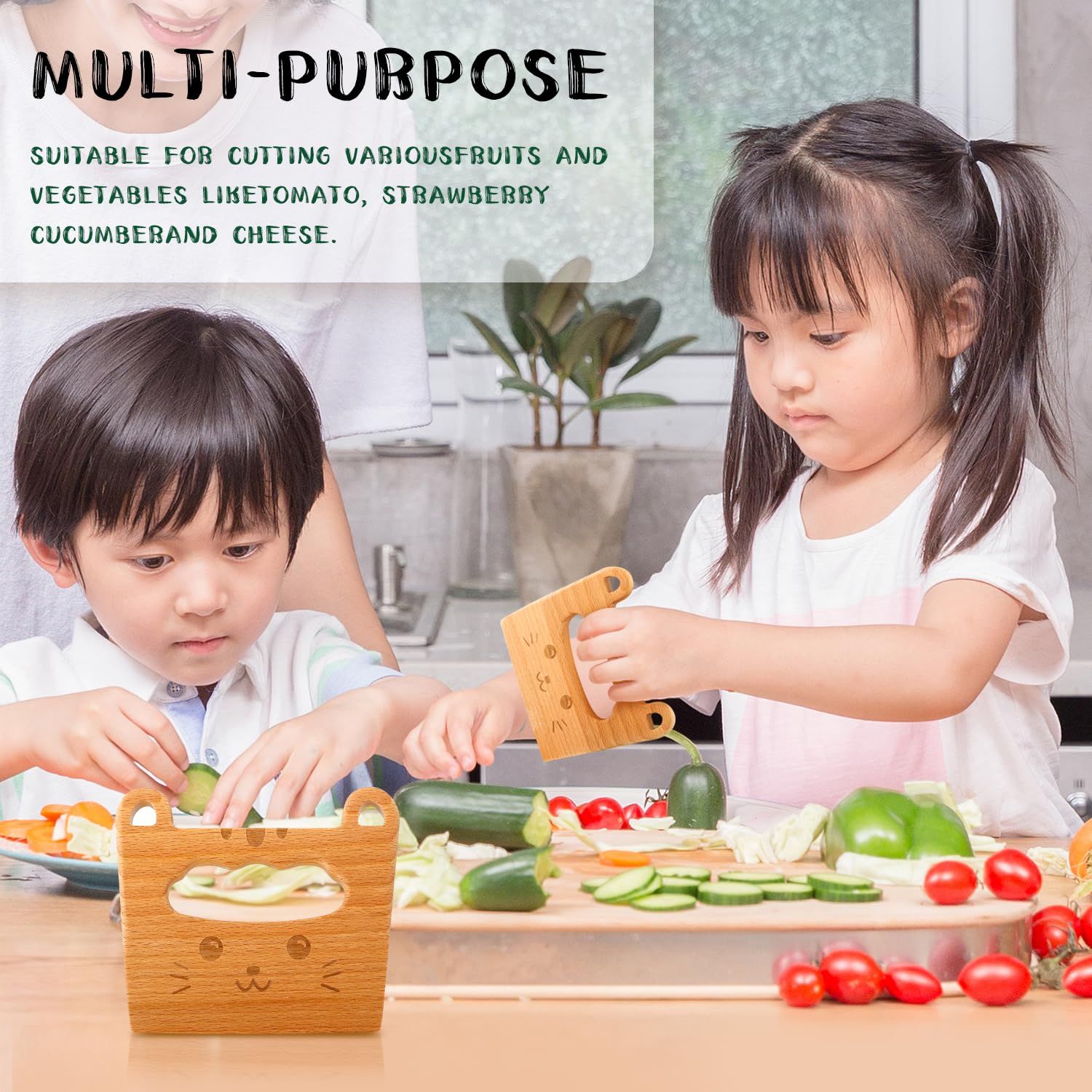 Wooden Kids Knife for Cooking and Cutting Fruits view 4