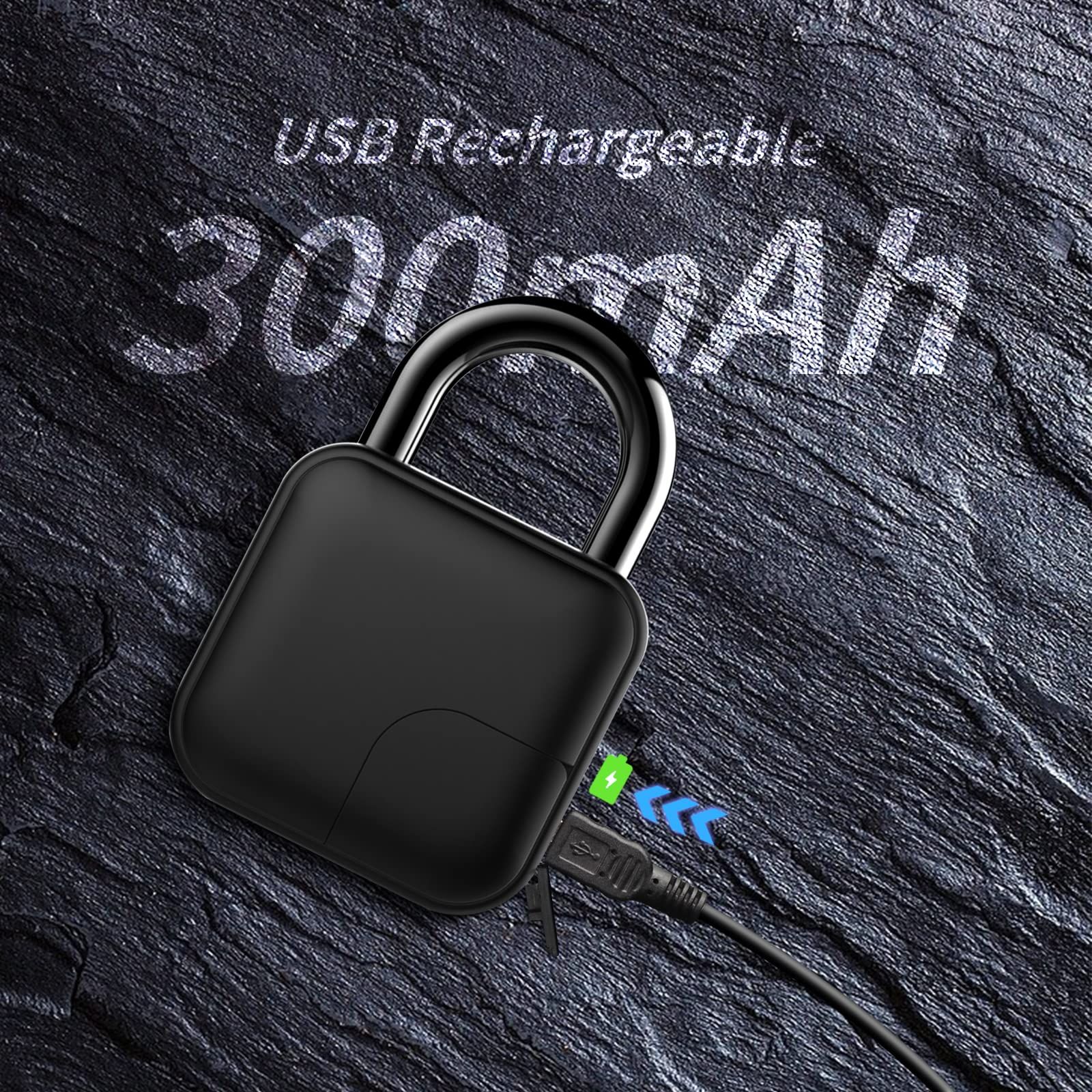 New Fingerprint Padlock, Bluetooth Lock, with Phone App Unlock, Suitable for view 4