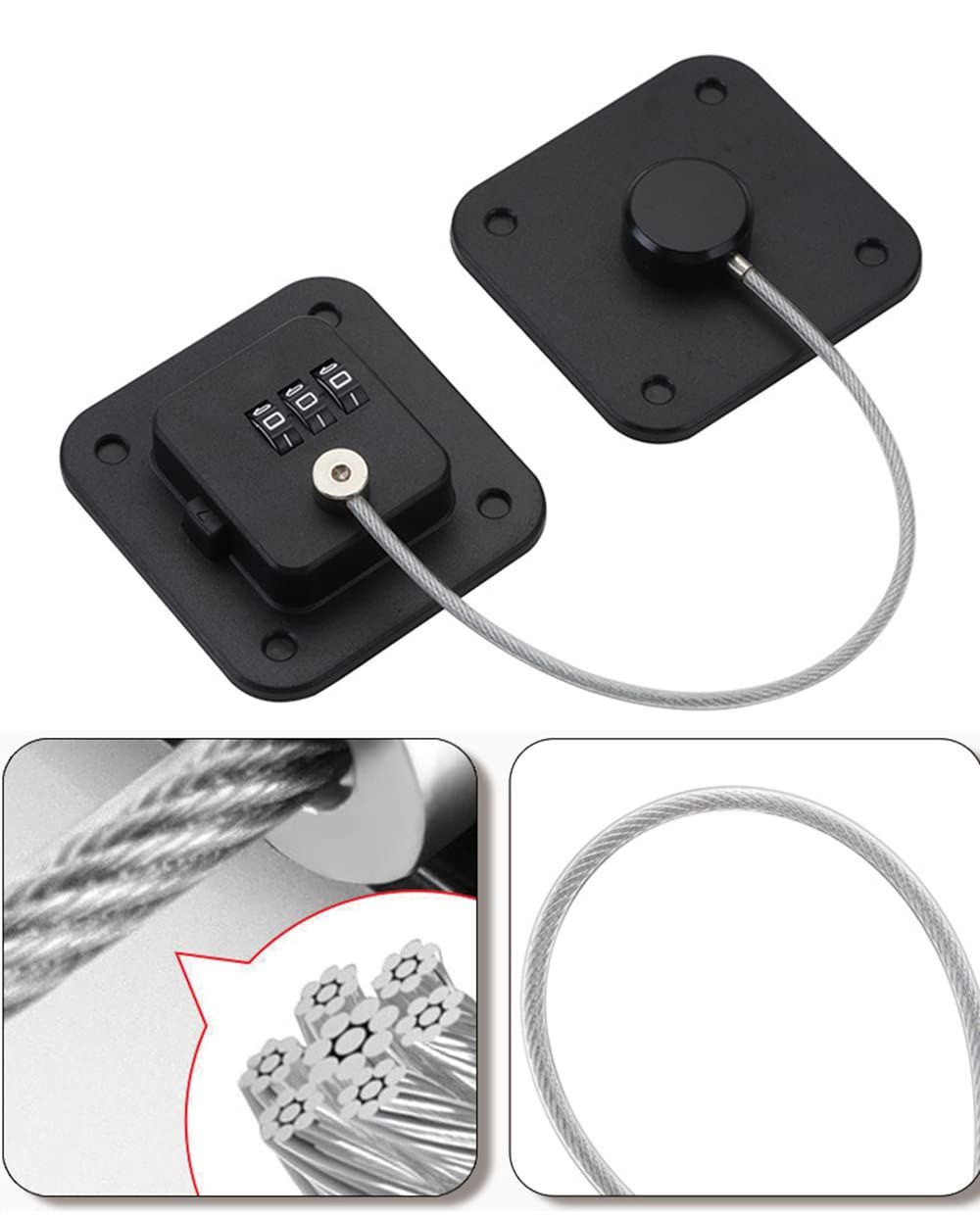 Refrigerator Combination Lock 3 Digital Password Baby Child Safety for Drawers view 3