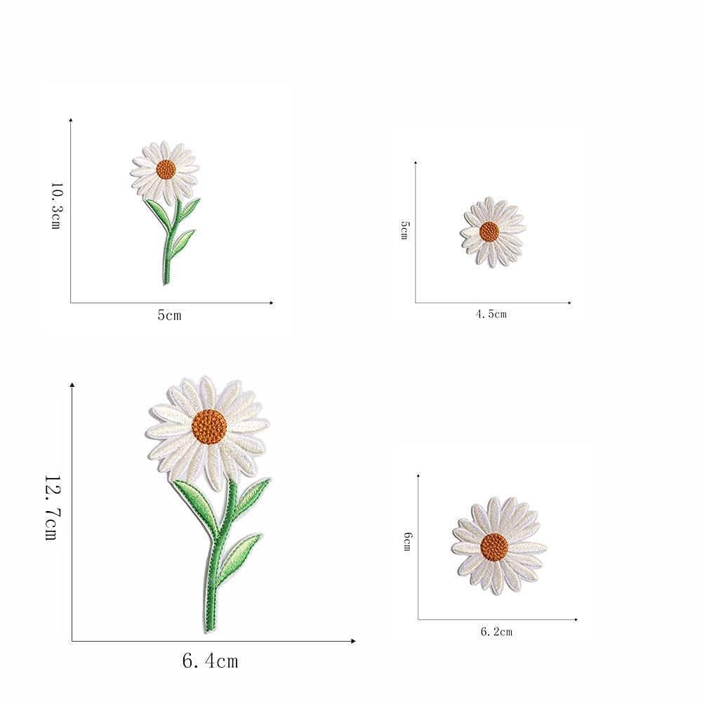 39PCS Flowers Embroidered Iron on Patches Butterfly Daisy Applique Decoration view 2