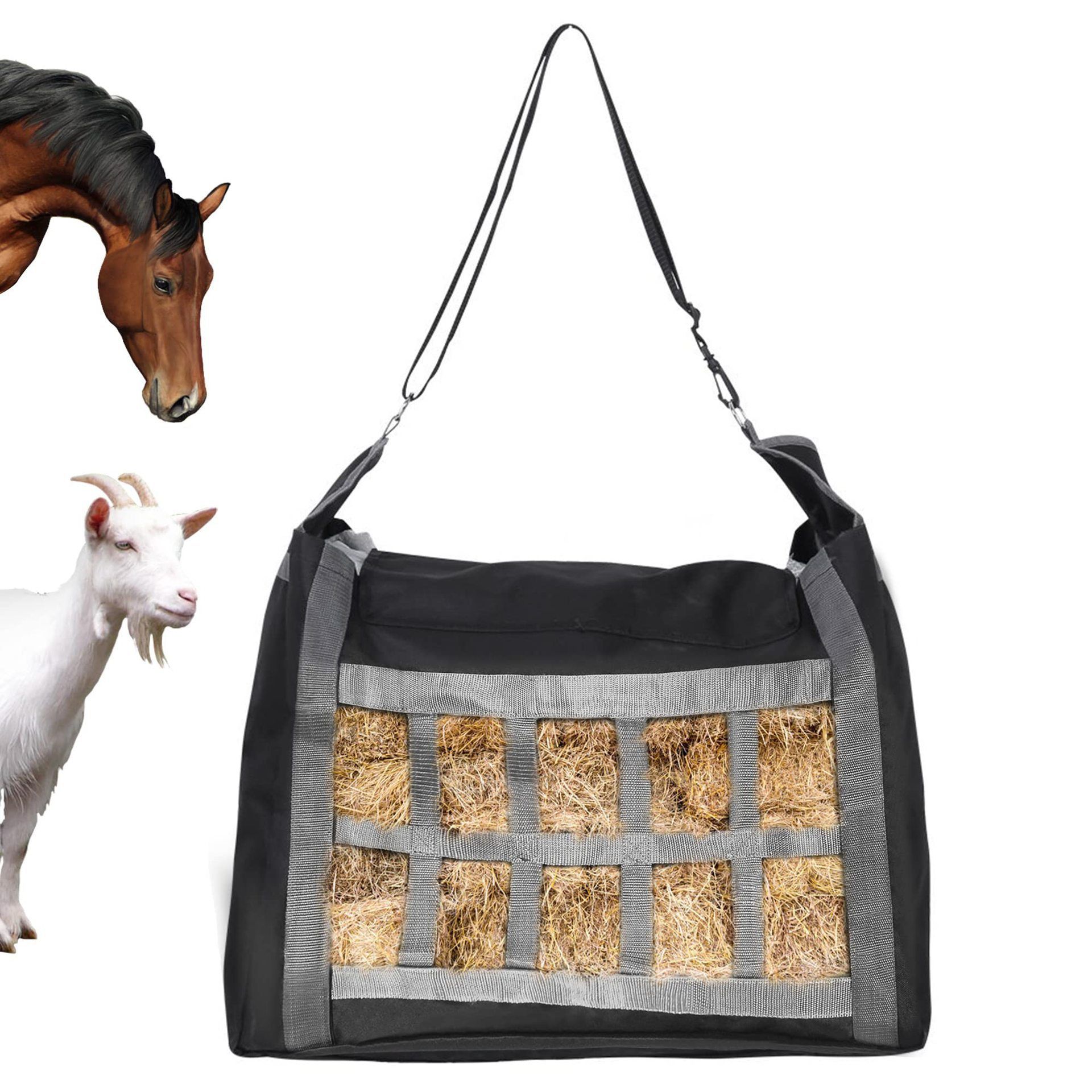 Slow Feeder Hay Bag - Hay Storage Net for Horse Donkey Goat view 3