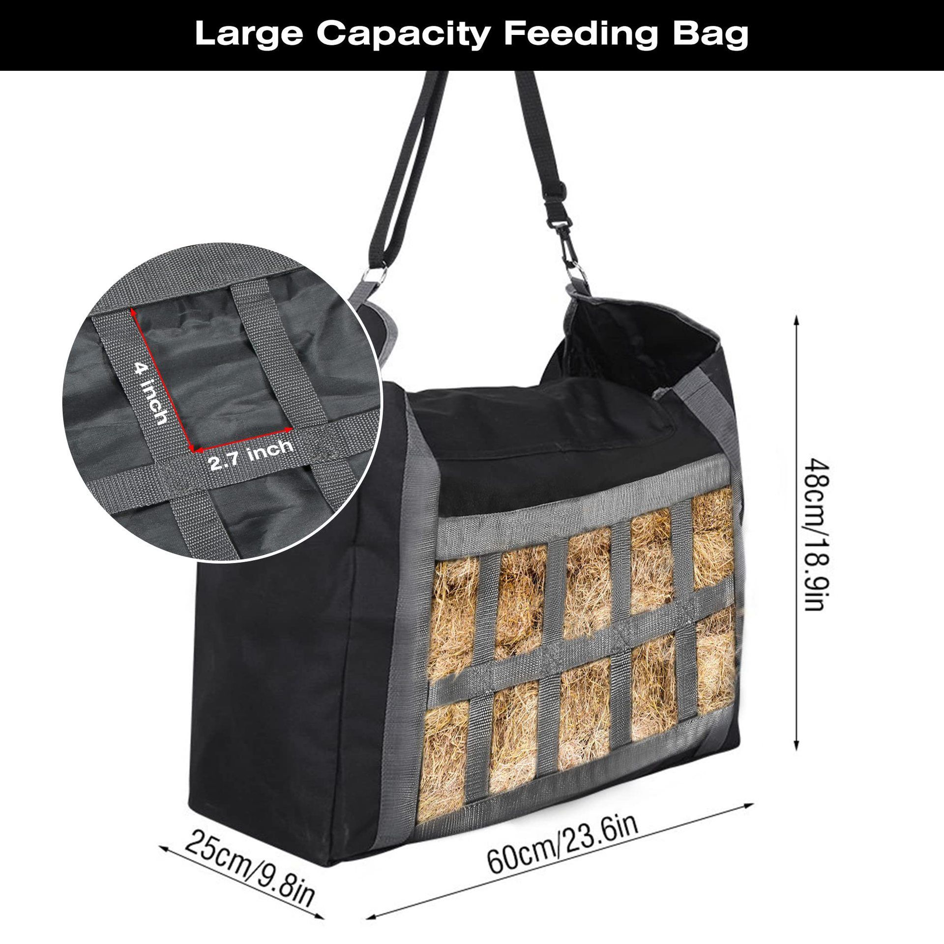 Slow Feeder Hay Bag - Hay Storage Net for Horse Donkey Goat view 4