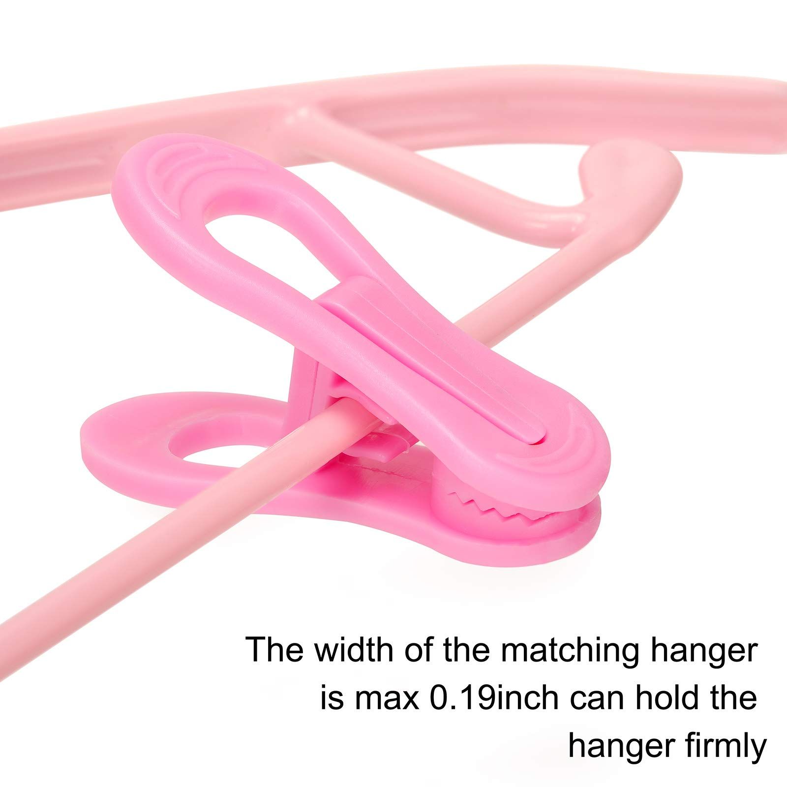 24pc Pink Plastic Hanger Clips view 3