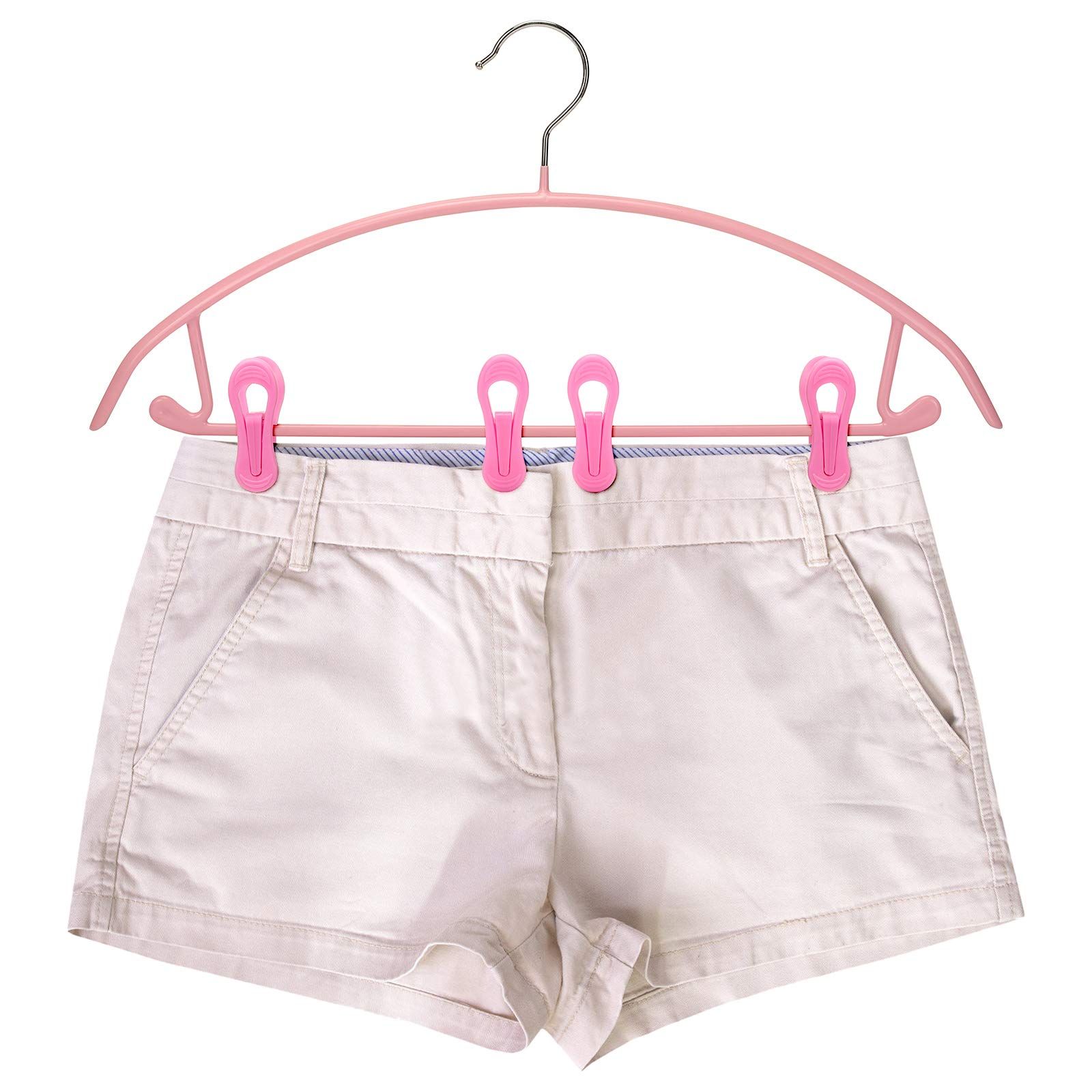 24pc Pink Plastic Hanger Clips view 4