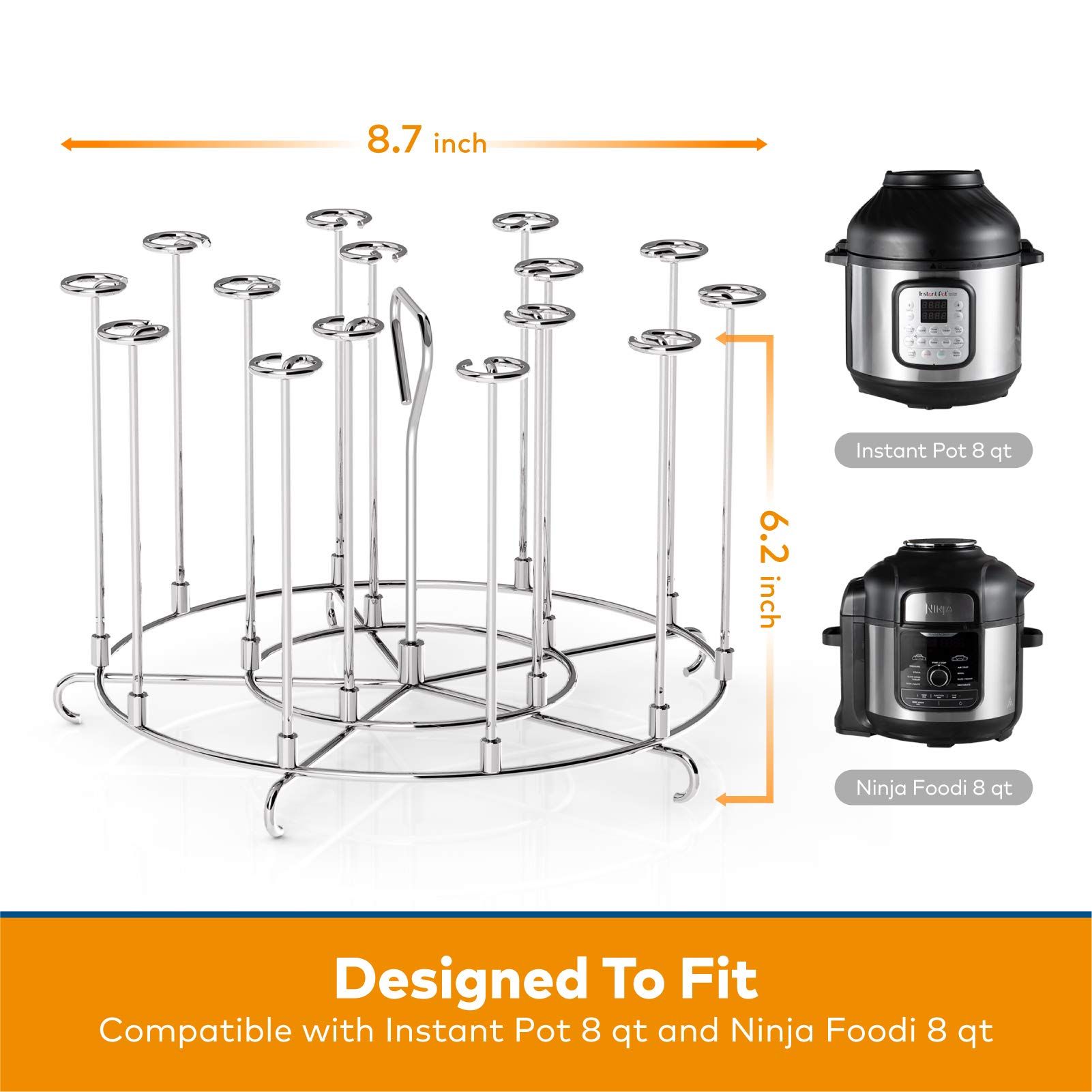 Skewer Stand Compatible with Instant Pot 8 Quart Air Fryer and 8 Quart view 5