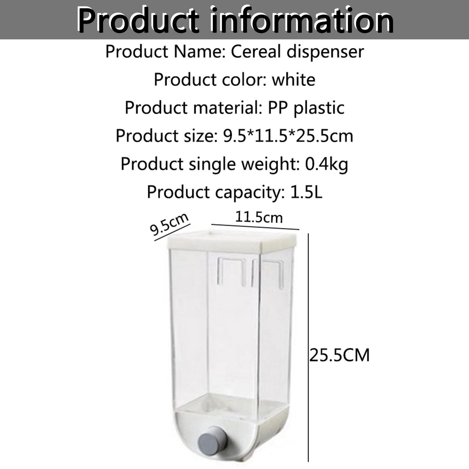 Cereal Dispenser Wall Mounted view 5