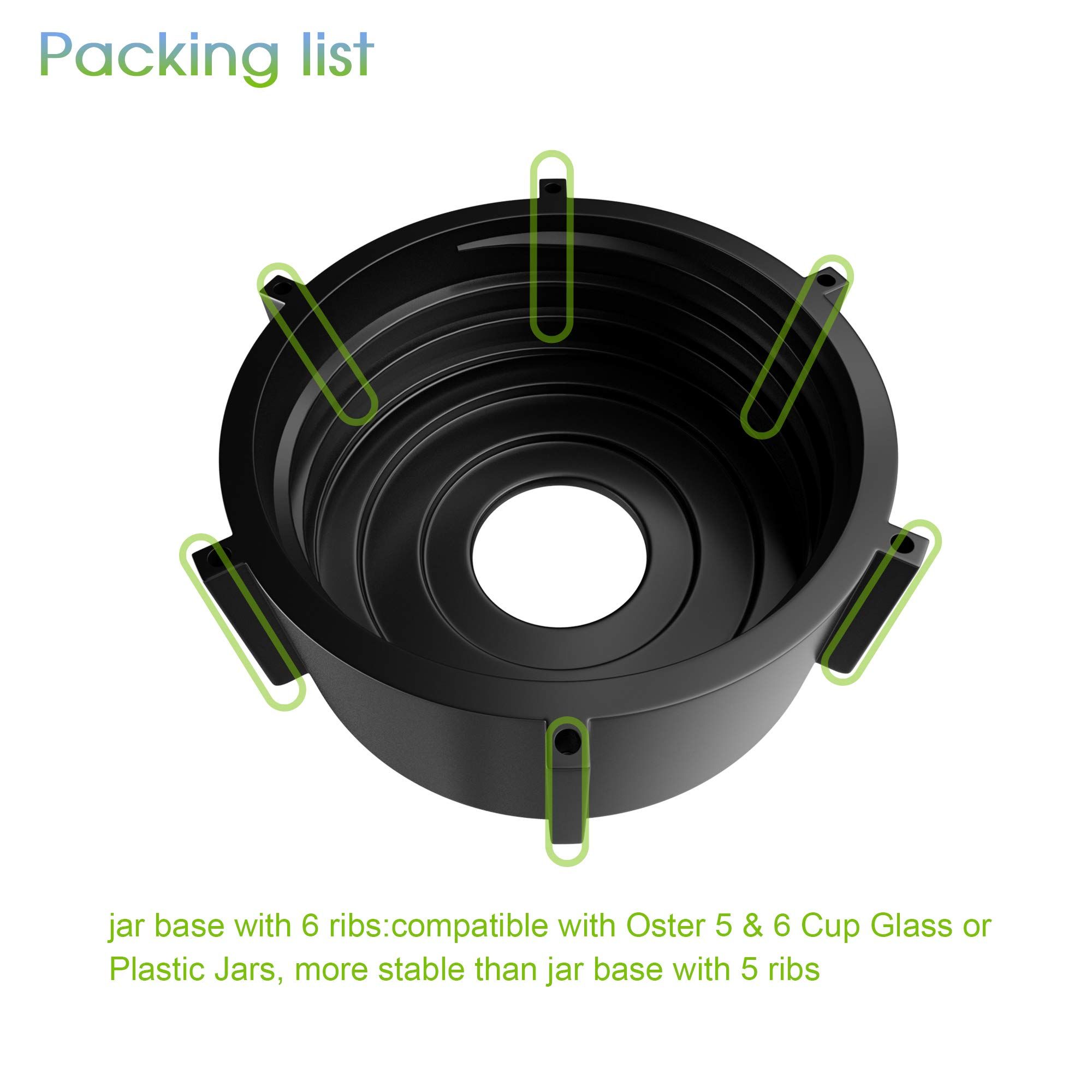 8 Pieces Replacement Part Ice Blades Jar Bottom Cap 4902 Rubber Gaskets and view 5
