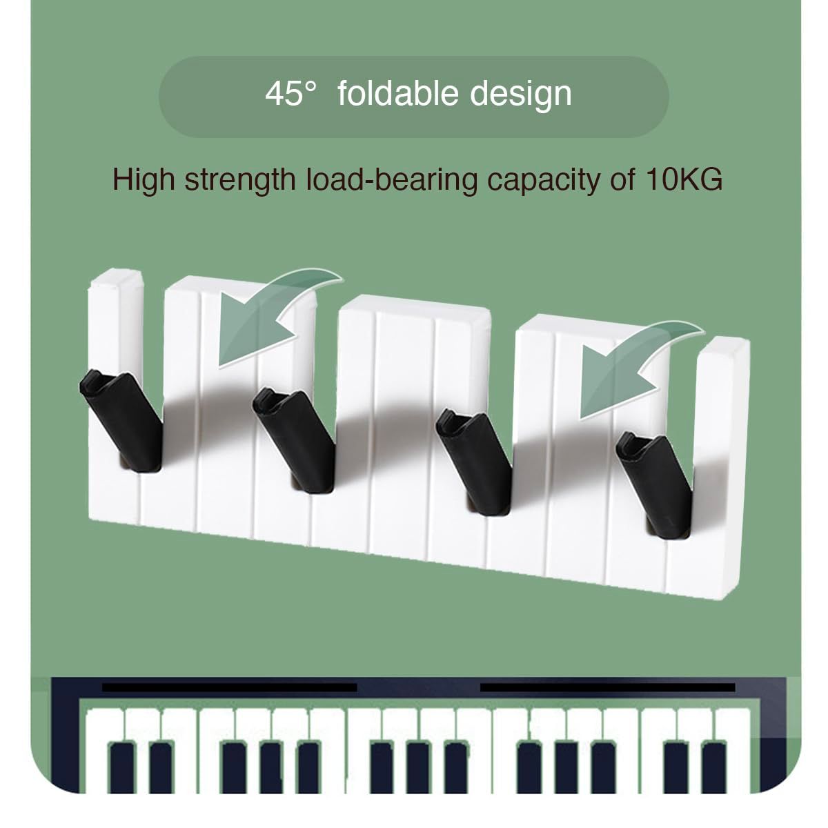 Coat Rack Wall Mounted - 8'' Long view 2
