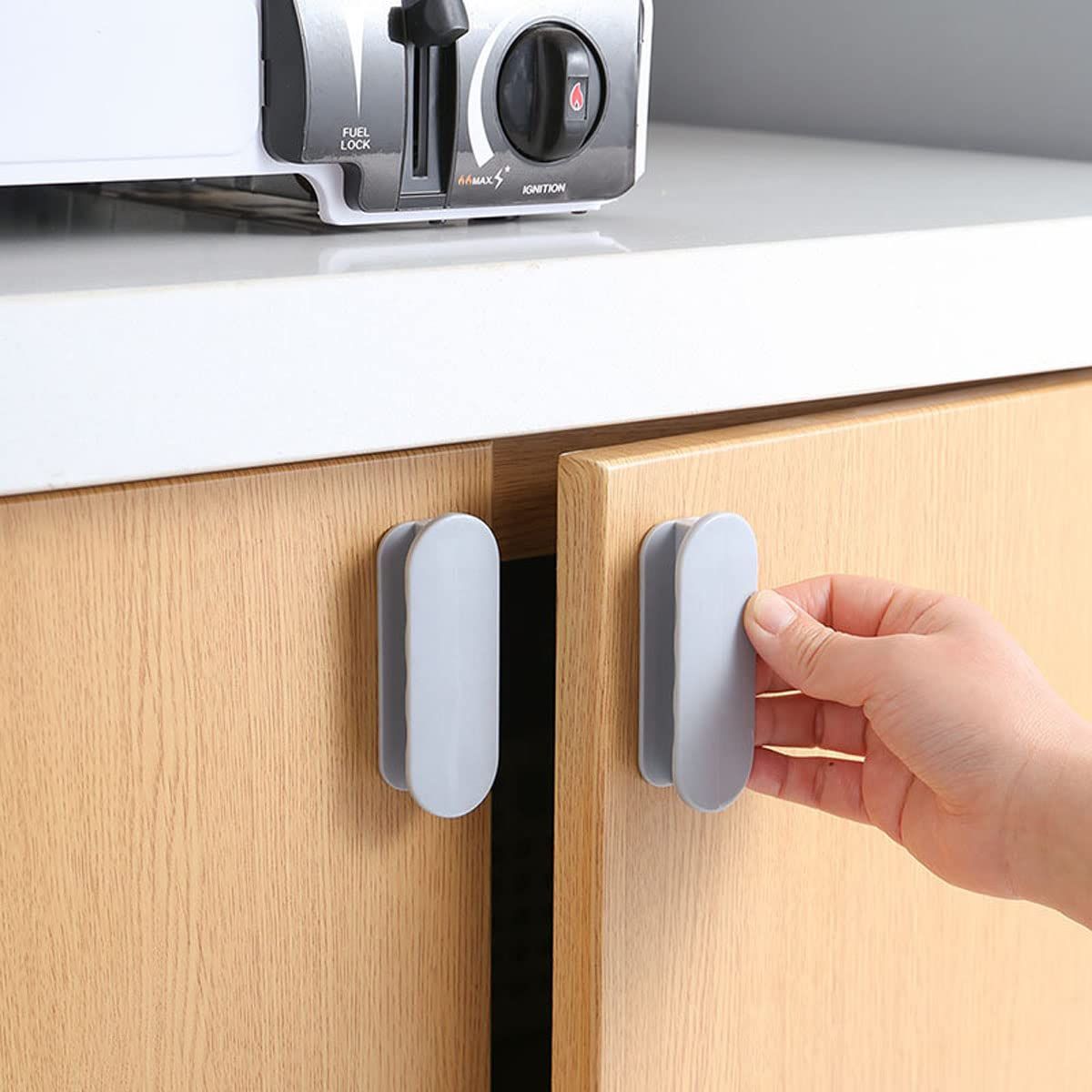 8Pcs Self-Stick Instant Cabinet Drawer-Humanity Handle Helper Auxiliary for view 2