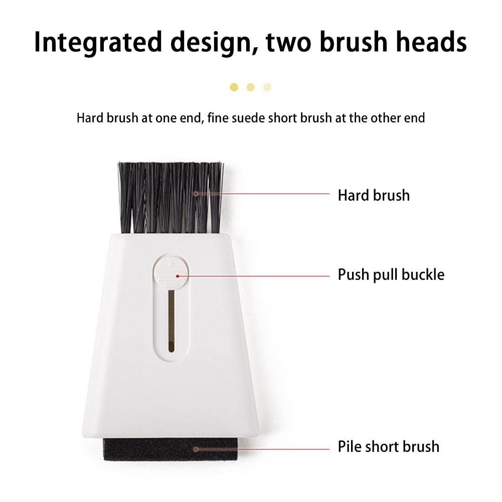3pcs Keyboard Cleaning Brush Retractable Double Head Computer Monitor Clean view 3