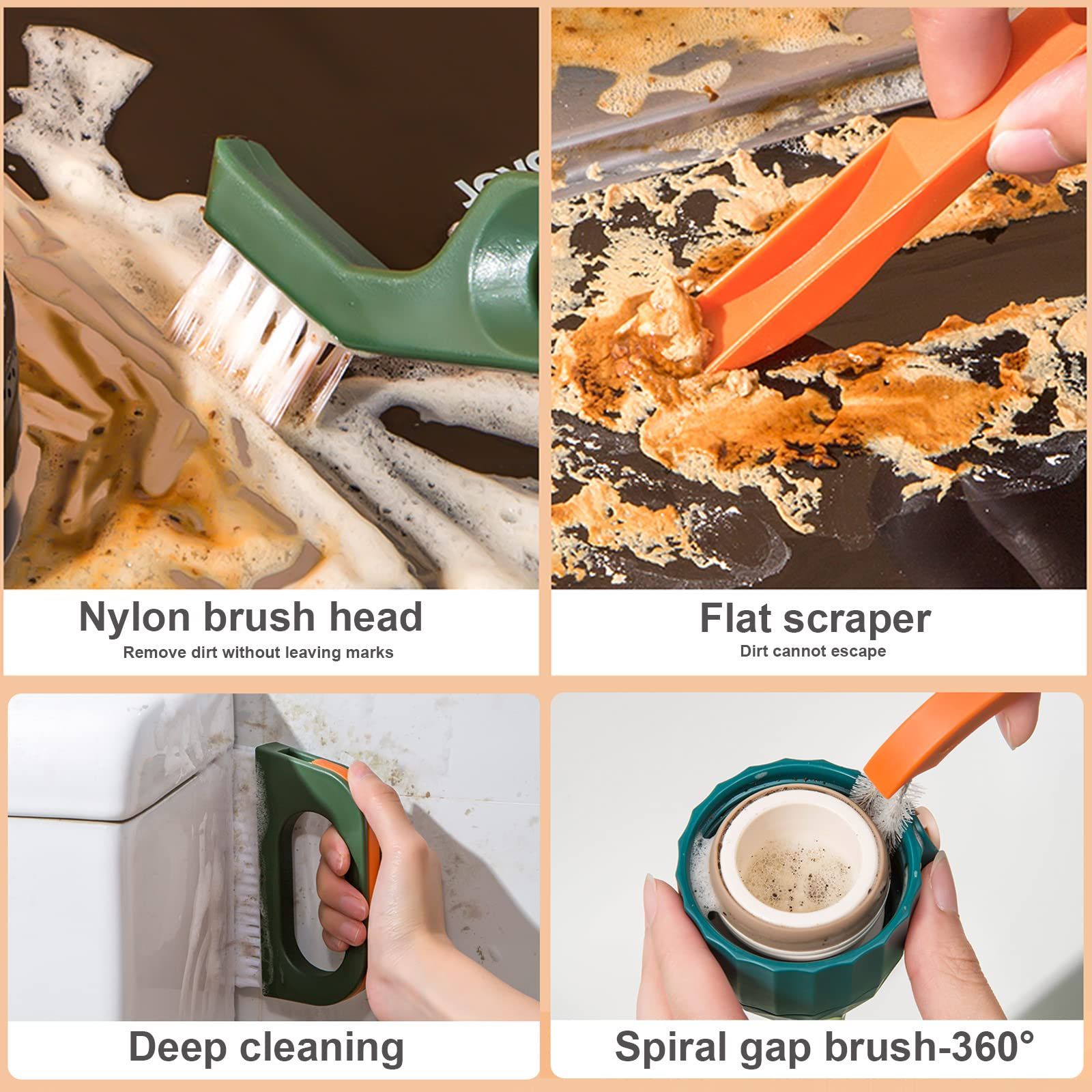 Gap Cleaning Brush Hand-held Crevice Cleaning Tools Grout Cleaner Brush Window view 5